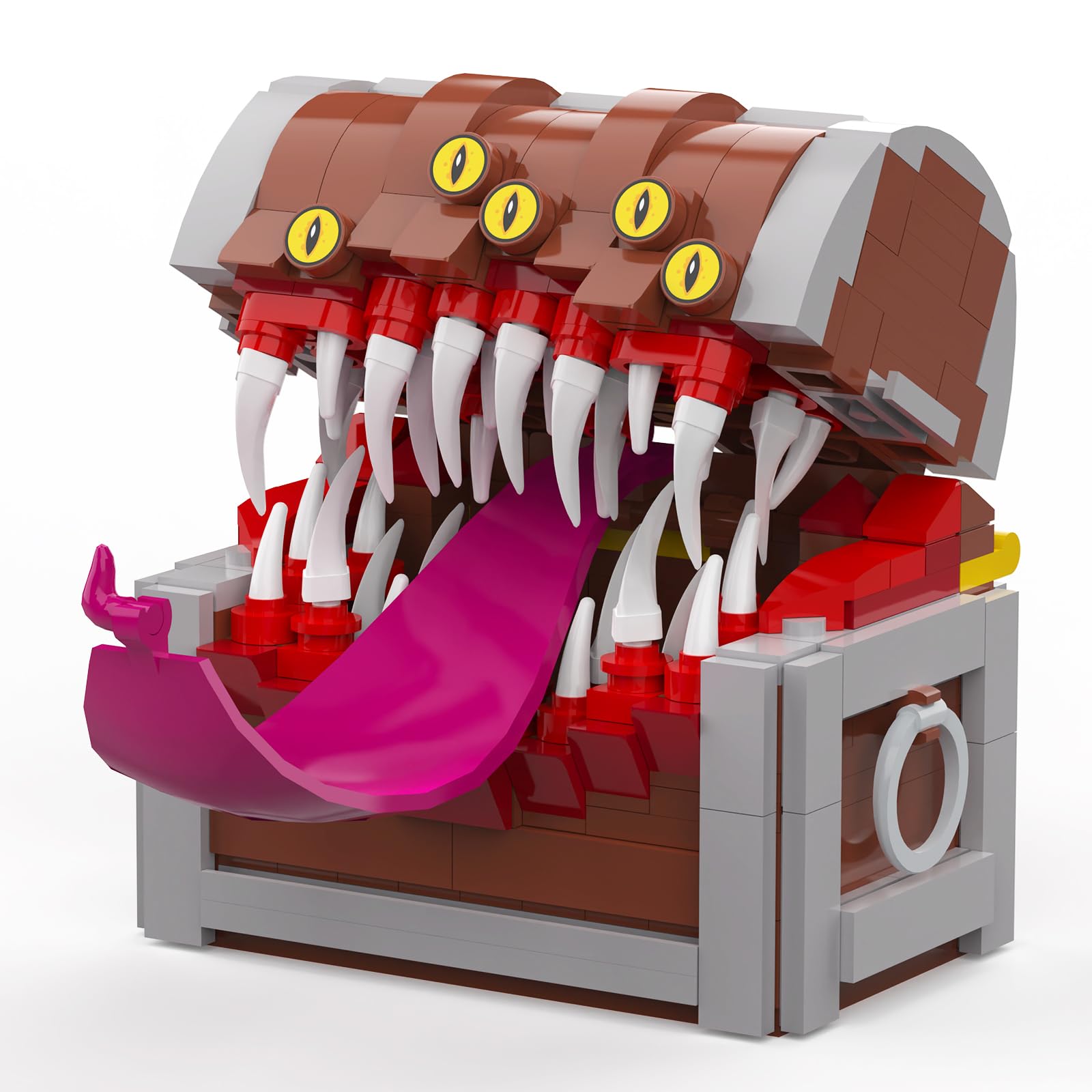 Mimic Treasure Chest Building Blocks Set - 326PCS Compatible with Lego, Dragon Board Games Monster Figure Collectible - Creative Toy Gift for Dungeons & Dragons Fans, Boys & Girls Ages 6+ - Perfect for Role-Playing Games, Birthday Presents & Fantasy Adventures
