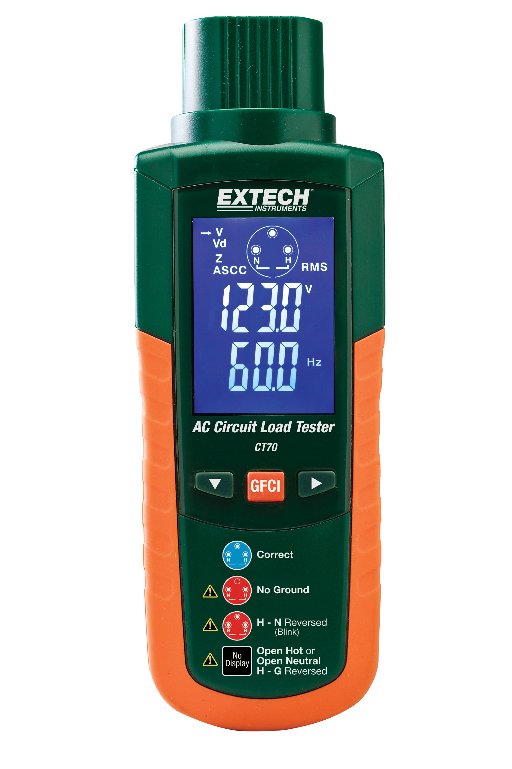 Extech CT70 AC Circuit Load Tester - Professional Electrical Testing Tool for HVAC, Motors & Appliances | Perfect for Electricians & Technicians
