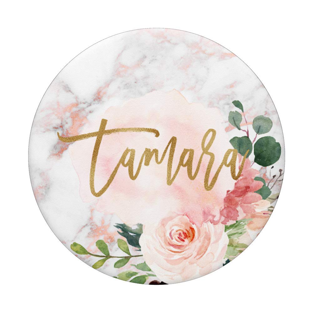 Tamara Personalized Name Gift - Rose Pink Marble & Floral Design | Perfect for Birthdays, Anniversaries & Home Decor