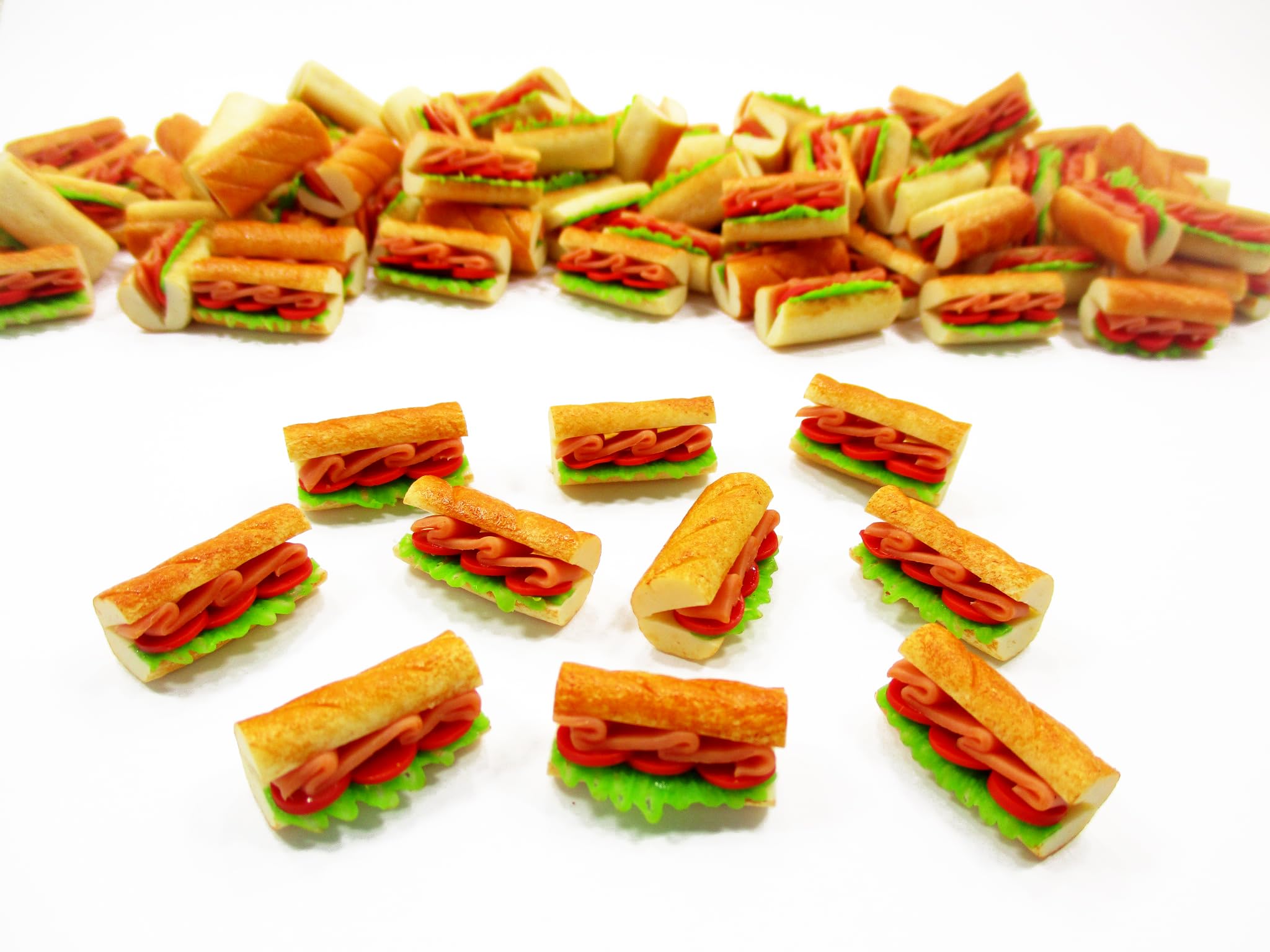 1:6 Scale Dollhouse Miniature Food Set - 10 Realistic Sandwich Bread & Bakery Fast Food Items for Miniature Displays (15850) | Perfect for Dollhouse Decor, Miniature Scenes & Collectors