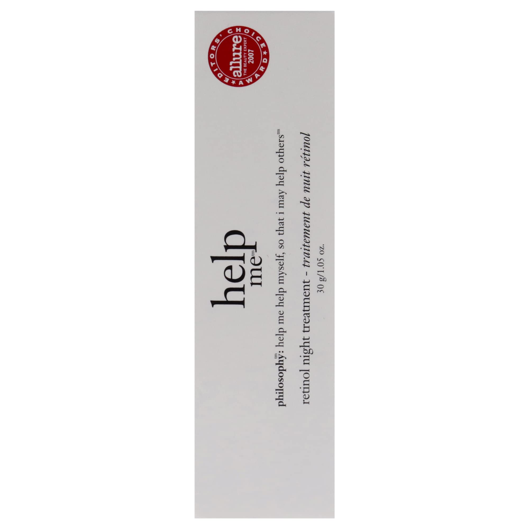 Philosophy Help Me Retinol Night Treatment with Vitamin C & E - Collagen Boosting, Reduces Fine Lines, Clears Pores, Improves Skin Tone & Texture - 1 fl oz - Perfect for Nighttime Anti-Aging Skincare Routine