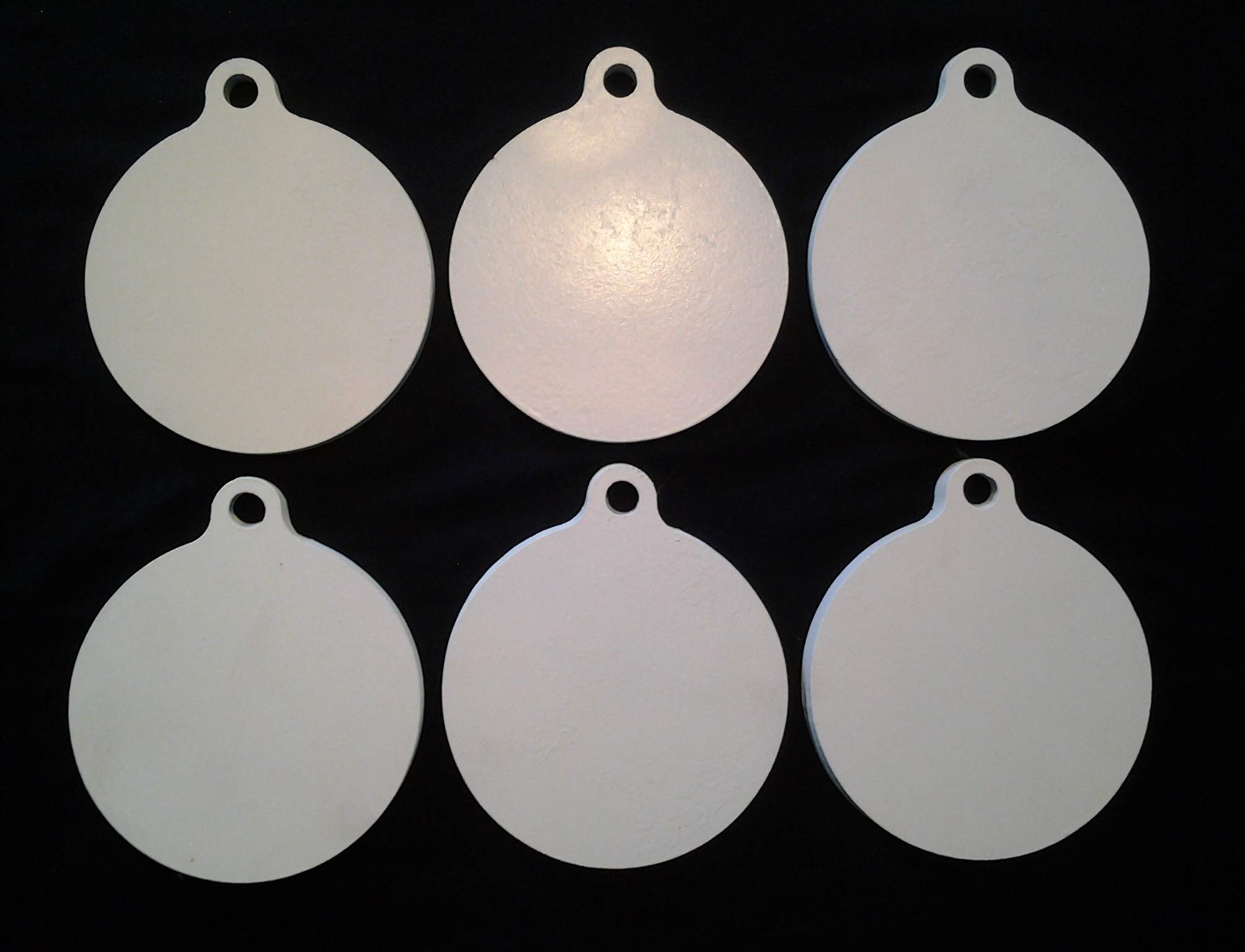 Magnum Target - 8 Inch Pistol Gong Targets with Eared Hanger - 6pc Set of 3/8