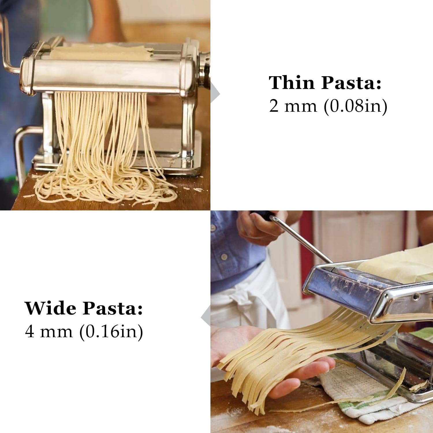Premium Manual Pasta Maker Machine - 9 Adjustable Thickness Settings, Stainless Steel Noodle Maker with Rollers & Cutter for Homemade Pasta, Spaghetti, Fettuccine, Lasagna | Perfect for Italian Cooking, Family Kitchen & Restaurant Use