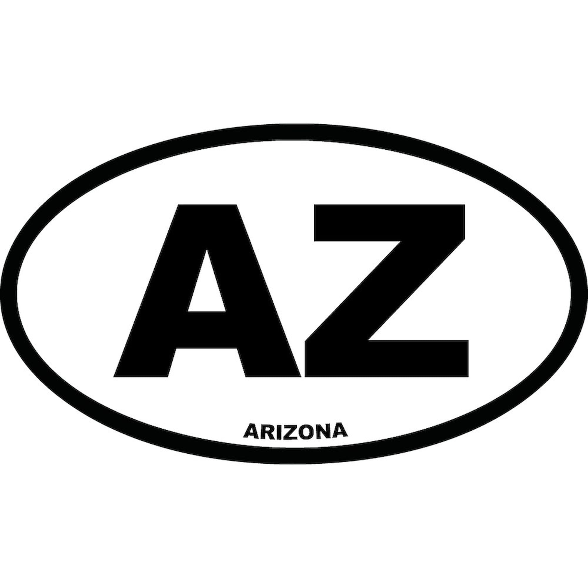Arizona AZ Euro Oval Car Bumper Sticker - Durable Vinyl Decal for Cars, Laptops & Windows | Perfect for State Pride, Travel Gifts & Outdoor Adventures