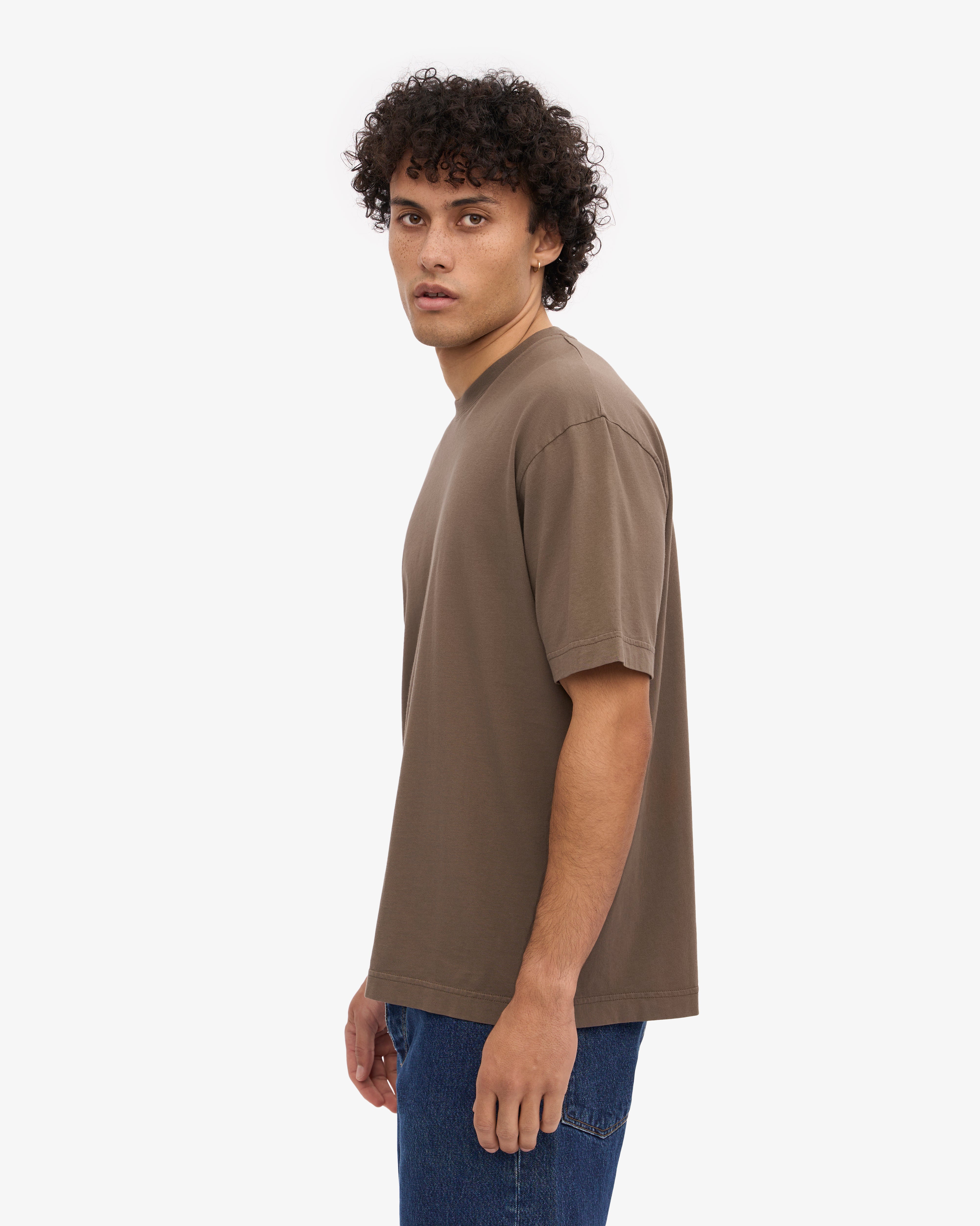 Oversized Organic Cotton T-Shirt for Women - Soft, Comfortable & Eco-Friendly - Cedar Brown - Perfect for Casual Wear, Loungewear & Everyday Outfits