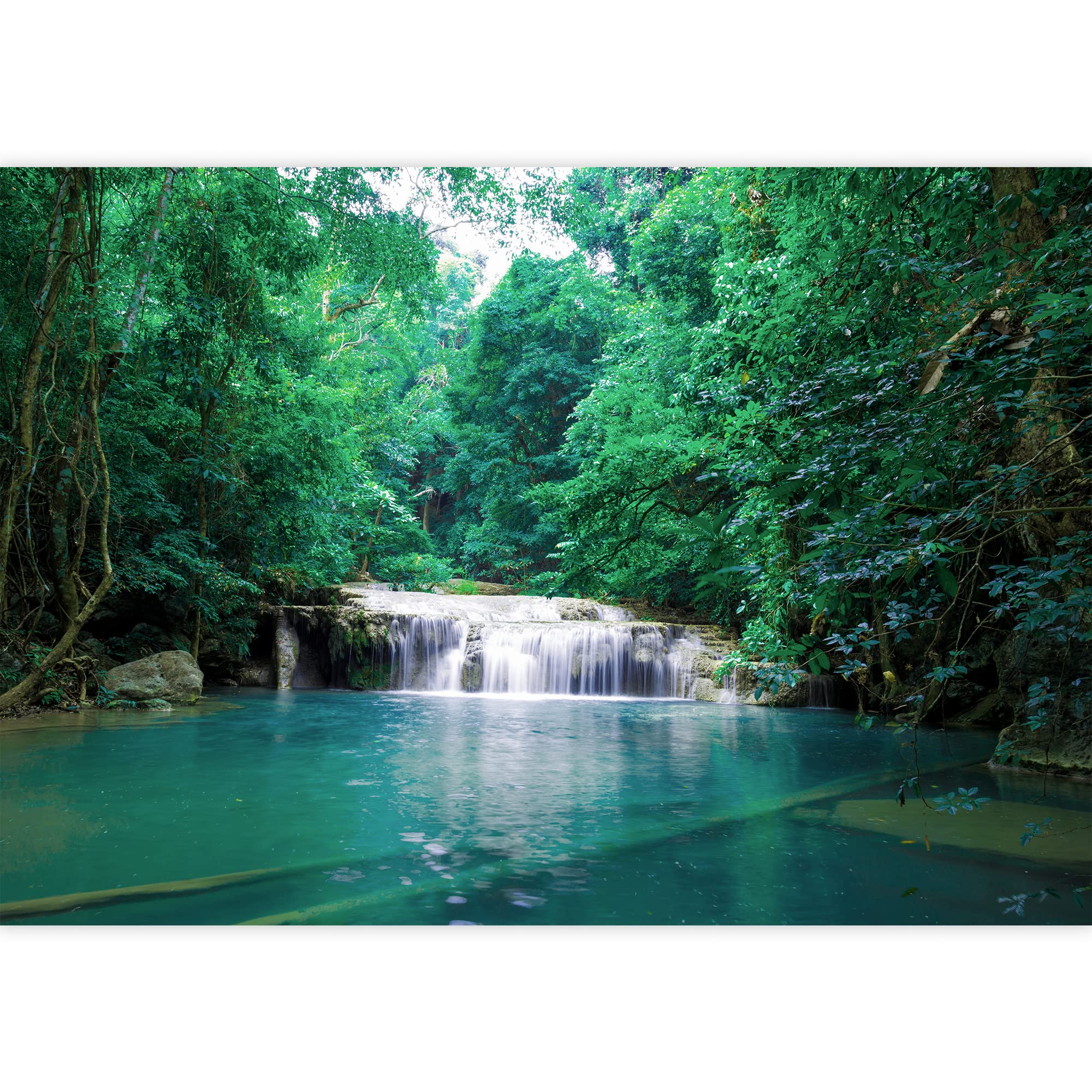 Wall26 Removable Wall Sticker - Scenic Forest Lake River Nature Wilderness Photography Mural (66