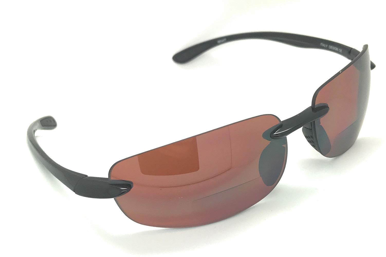 Bifocal Sunglasses for Men & Women - Rimless Wrap-Around Reading Glasses with UV Protection - Perfect for Driving, Fishing & Outdoor Activities