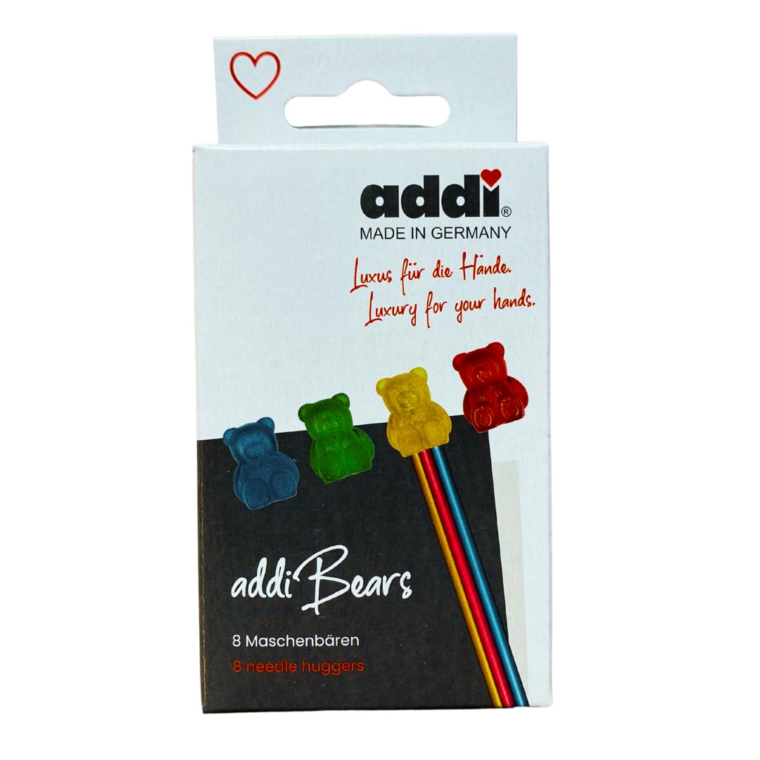 Addi Needle Huggers - Set of 8 Knitting Needle Protectors | Prevent Snags & Protect Yarn | Perfect for Knitters & Crocheters | Use with Circular & Straight Needles | Great for Travel & Storage