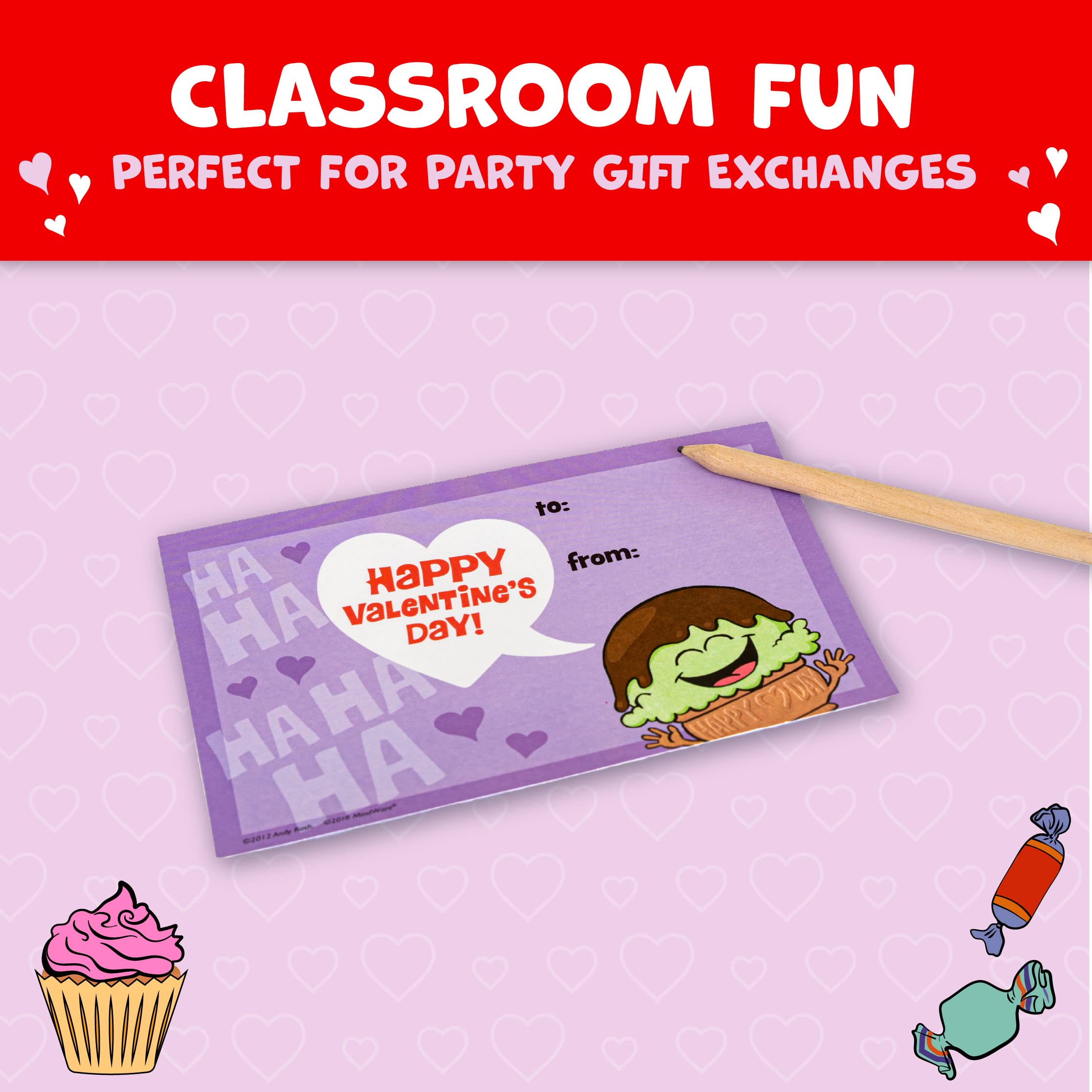 Peaceable Kingdom Valentine's Day Cards for Kids - Set of 28 Classroom Valentines with Scratch-Off Jokes | Fun School Party Favors & Friendship Exchange Gifts
