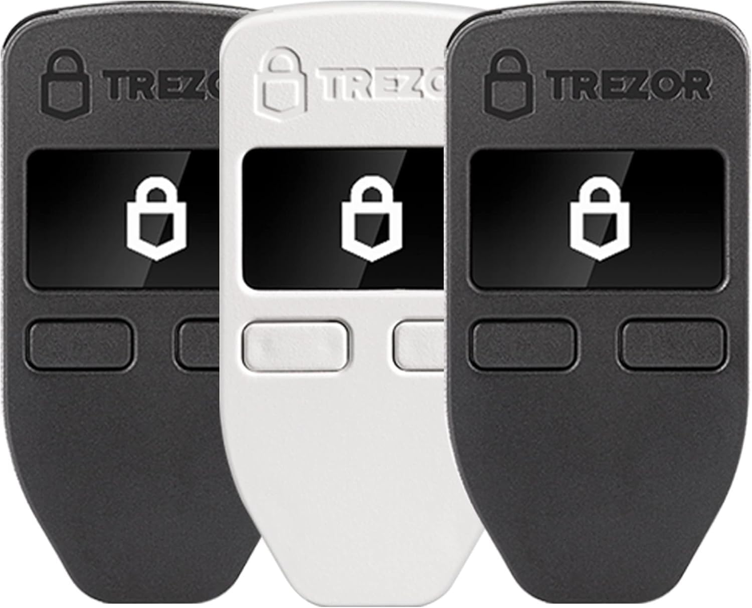 Trezor Model One - 3 Pack Original Secure Bitcoin & Crypto Hardware Wallet for Safe Storage - Perfect for Online Trading, Cold Storage & Digital Asset Protection