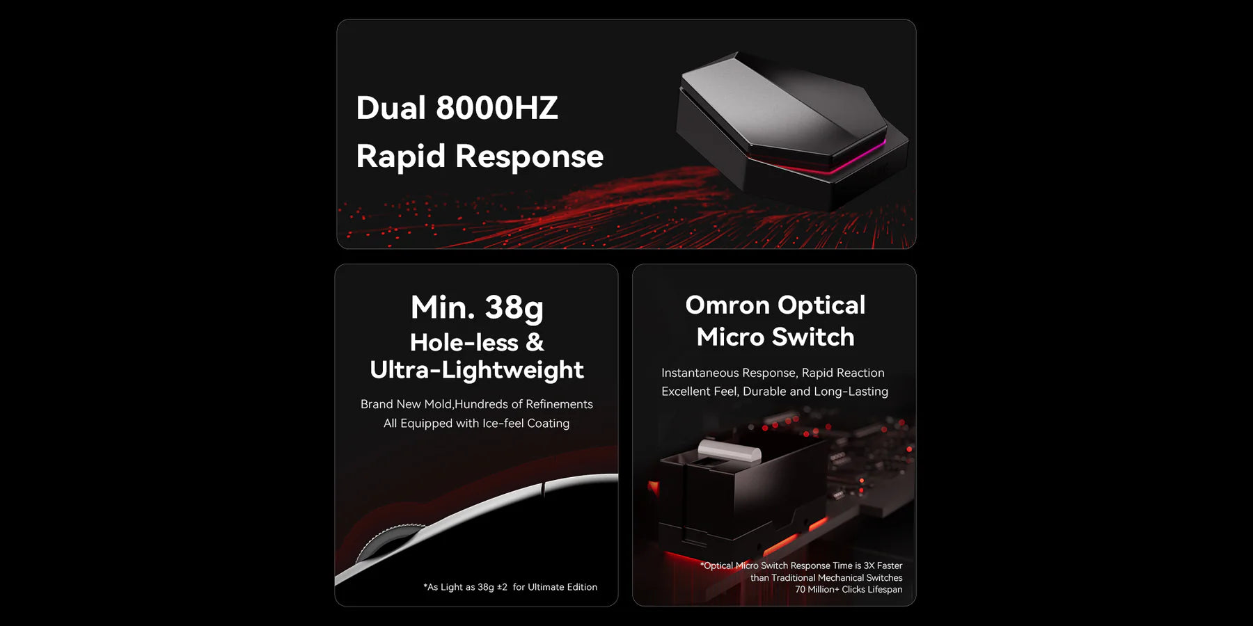 ATK Blazing Sky F1 Pro Wireless Gaming Mouse - White - 8000Hz Polling Rate - Ergonomic Design for PC & Laptop - Includes 8K Dongle - Perfect for FPS, MOBA & Esports Gaming
