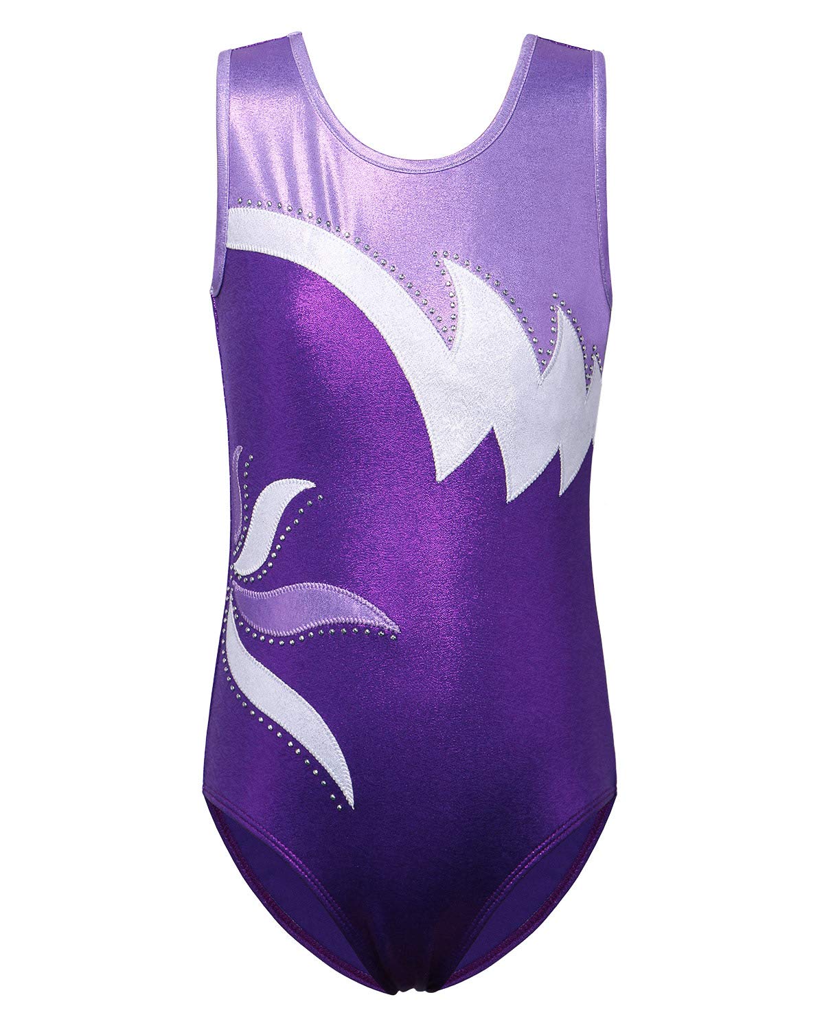 BAOHULU Girls Gymnastics Leotard - Sparkly Shiny Embroidery Dance Leotards for Kids & Children - Athletic Activewear for Ballet, Gymnastics & Dance Performance