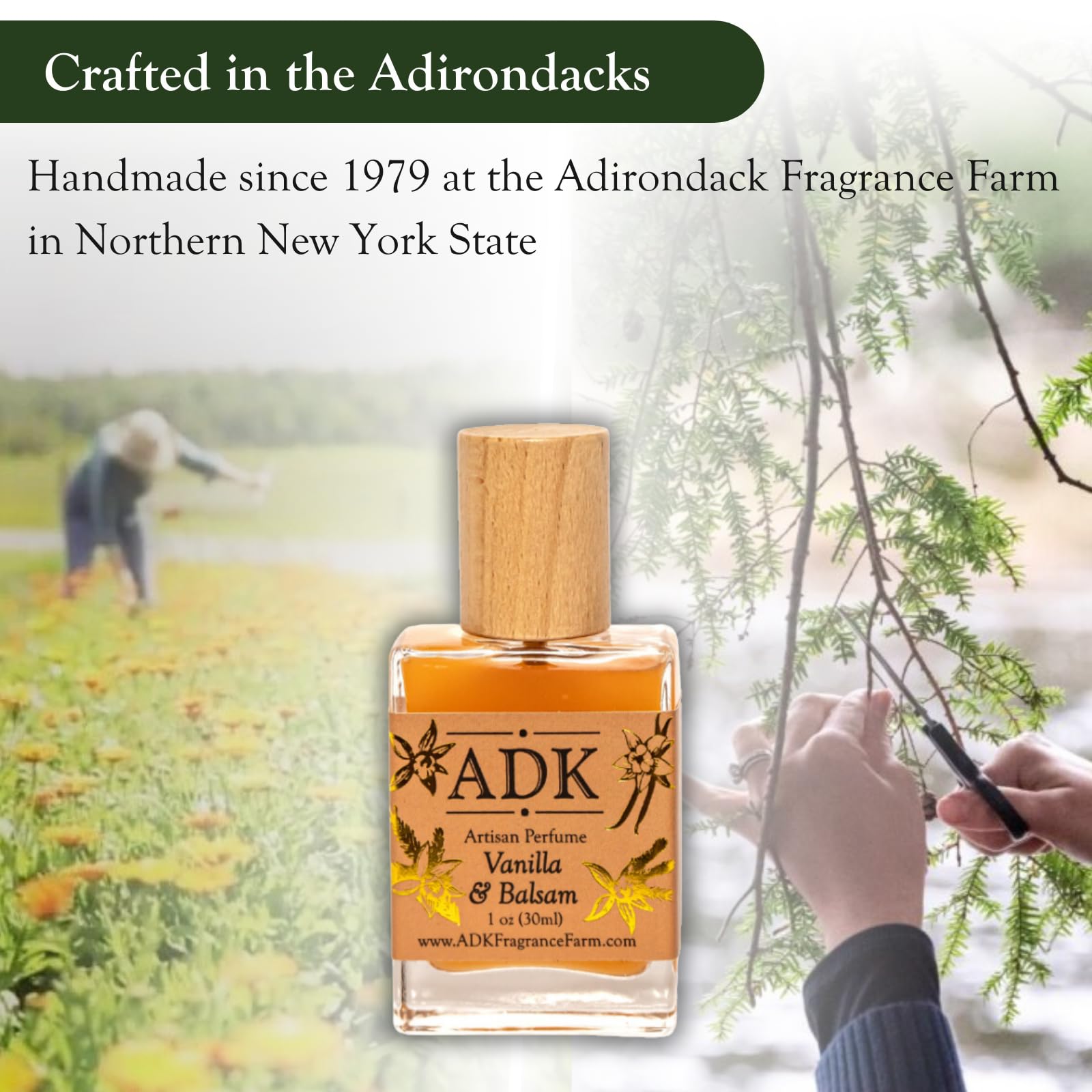 ADK Vanilla Balsam Botanical Perfume Spray 1 oz (30 mL) - Natural Hypoallergenic & Clean Fragrance for Women & Men with Pine, Bergamot, Vanilla, Balsam & Amber Notes | Perfect for Daily Wear, Date Nights & Special Occasions