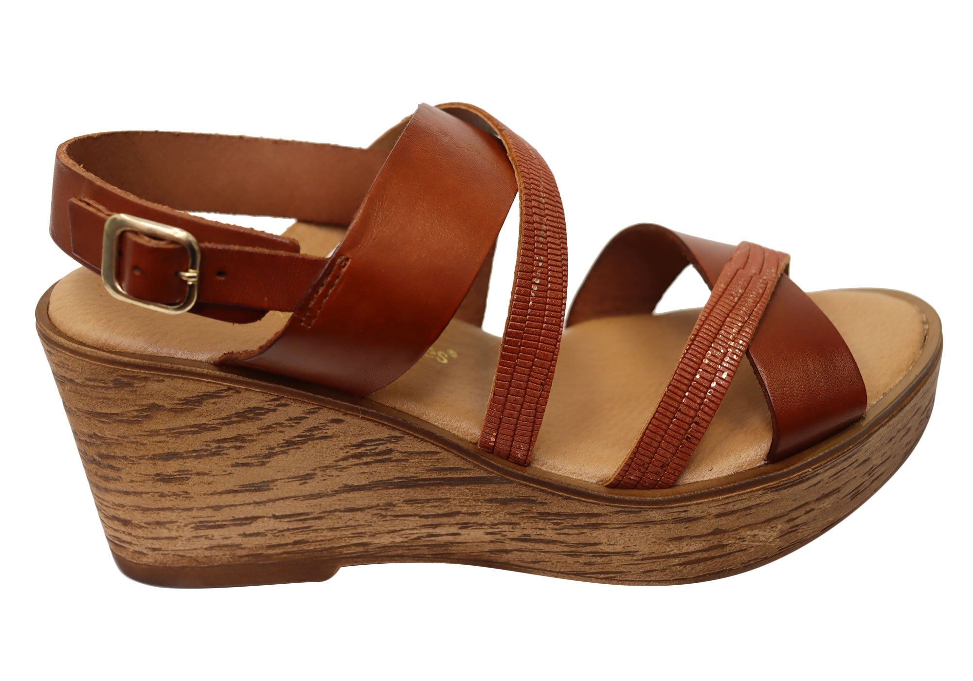 Lola Canales Brooke Women's Spanish Leather Wedge Sandals - Comfortable & Stylish for Summer, Beach, and Casual Outings
