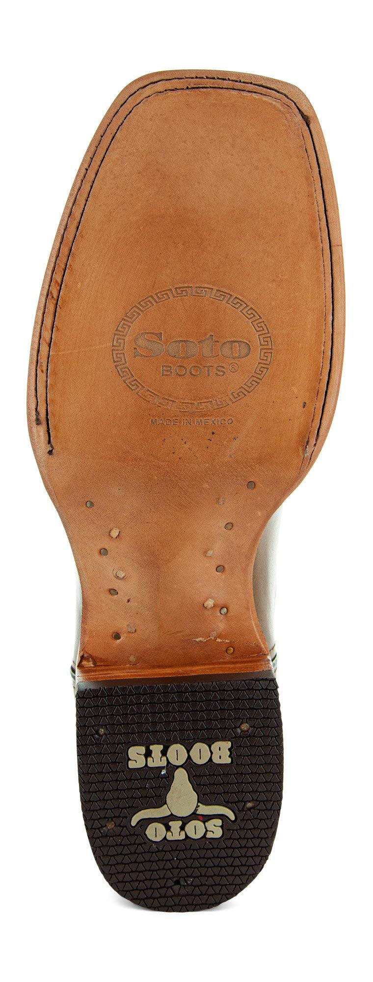 Authentic Men's Cowboy Boots - Genuine Leather Western Boots with Broad Square Toe | Durable & Comfortable for Rodeo, Country Dancing & Casual Wear (Model H50028)