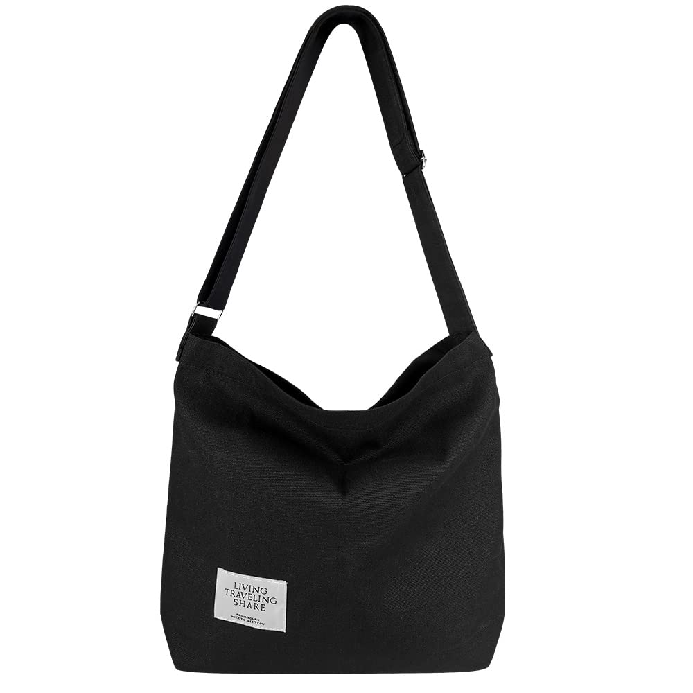 Stylish Retro Canvas Tote Bag for Women - Large Size Shoulder Bag & Crossbody Handbag - Perfect for Shopping, Travel & Everyday Use - Durable Casual Hobo Bag for Work, Beach & Weekend Outings