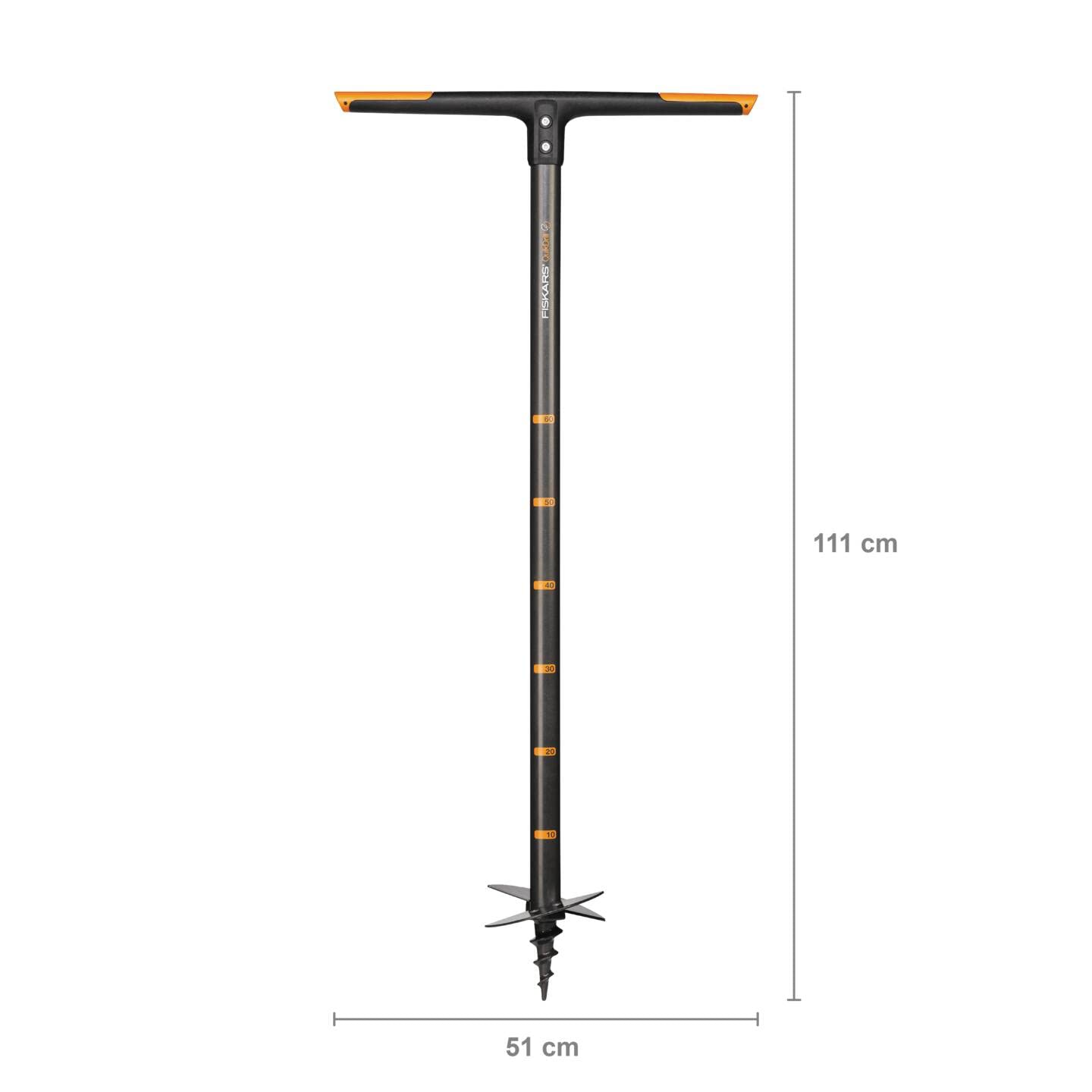 Fiskars QuikDrill Hand Drill - Heavy Duty Manual Drill for Wood & Metal, Up to 150mm Holes, Black/Orange (Model 1000638) - Perfect for DIY Projects, Woodworking & Home Repairs