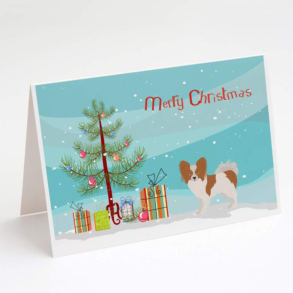 Blank Christmas Tree Greeting Cards & Envelopes Set of 8 | Whimsical A7 Size 5x7 Note Cards for Holiday Wishes | Perfect for Christmas Gifts, Party Invitations & Festive Correspondence