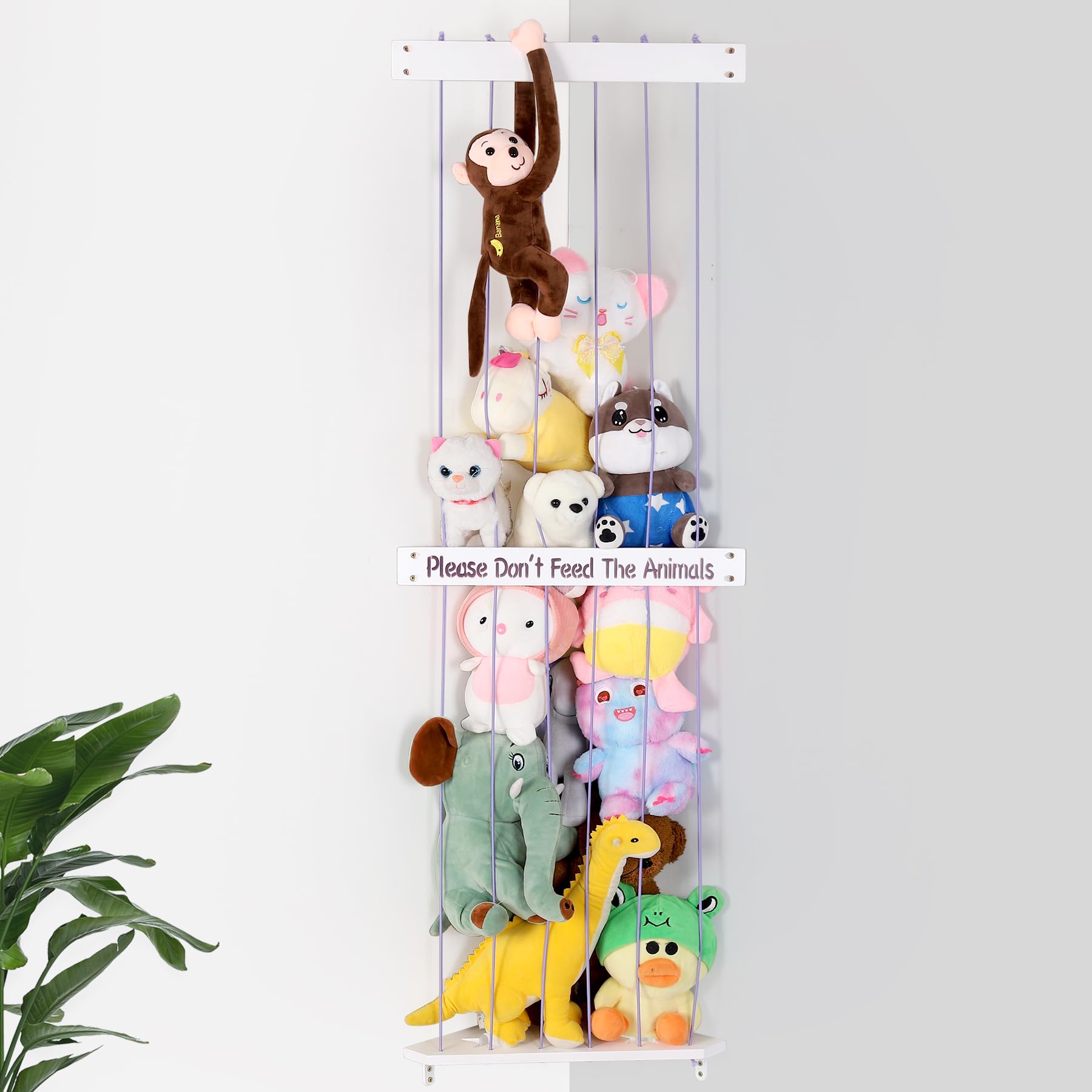 Soft Toy Organizer for Kids Room - Adjustable Stuffed Animal Storage Shelf with Wall Hanging Design | Perfect for Nursery, Playroom & Bedroom Organization | Durable Plush Toy Holder for Teddy Bears, Dolls & Stuffed Animals