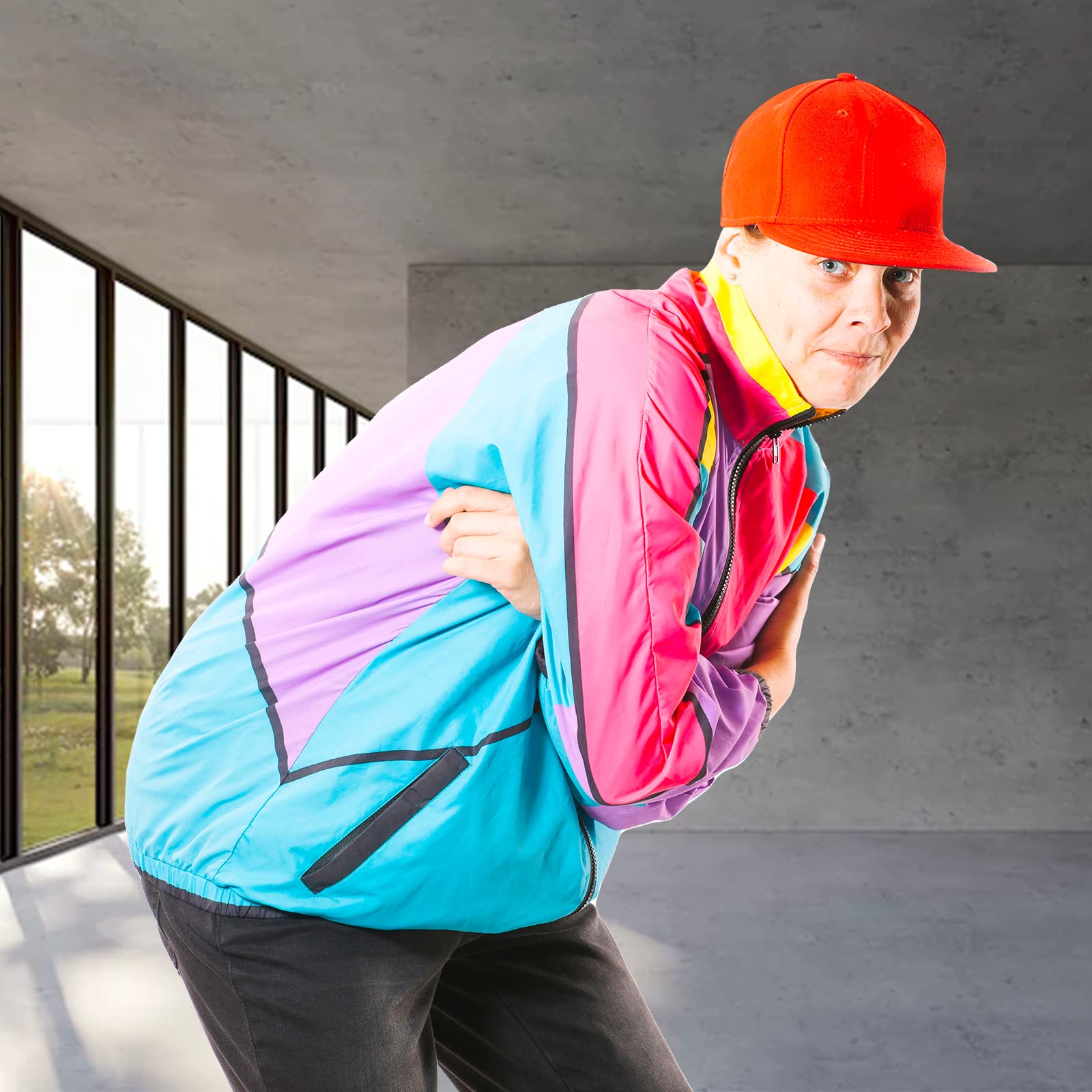 Vintage 80s & 90s Retro Windbreaker Jacket - Funny Guy Mugs Collection | Trendy Throwback Outerwear for Men & Women | Perfect for Casual Wear, Costume Parties & Retro Fashion Enthusiasts