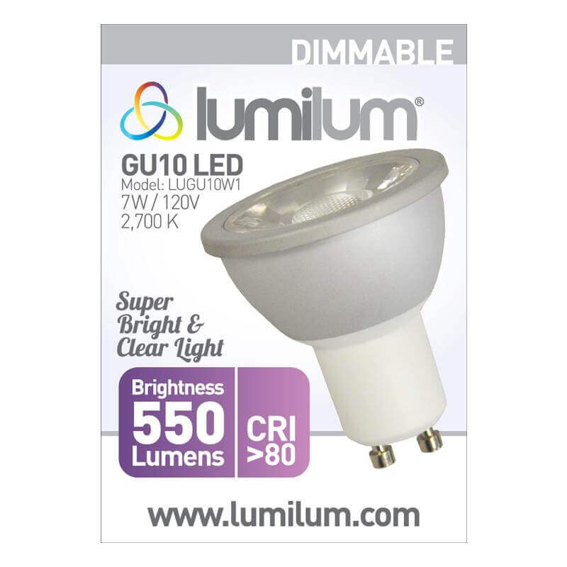 Dimmable GU10 LED Bulb 7W 120V - Perfect for Recessed Lighting, Track Lighting, and Home Decor