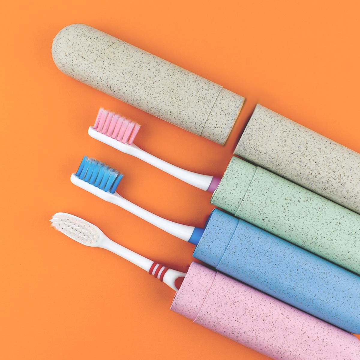 4 Pack Breathable Travel Toothbrush Holder Cases - Portable Toothbrush Cover for Camping, Business Trips, School & Home Use - Waterproof Toothbrush Storage Container for Hygiene On-The-Go