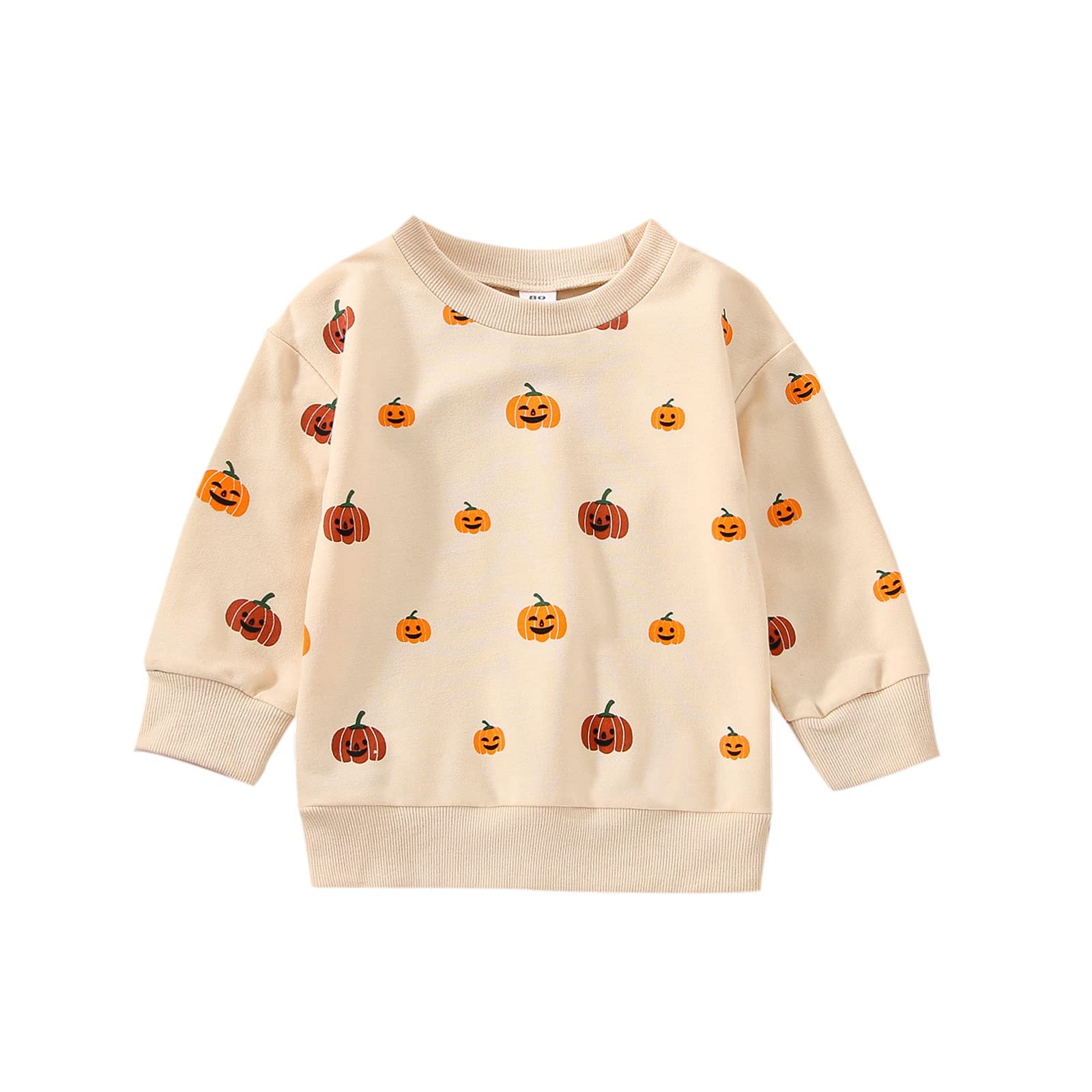 Halloween Pumpkin Sweatshirt & Bubble Romper Outfit for Toddler Baby Boys & Girls - Cute Oversized Onesie for Fall Festivities & Photo Shoots