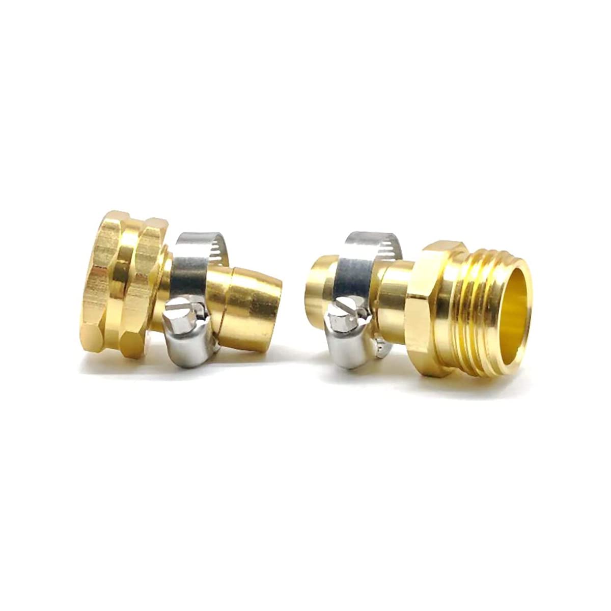 3 Sets Heavy Duty Garden Hose Repair Kit - Stainless Steel Clamps & Male/Female Connectors for 5/8