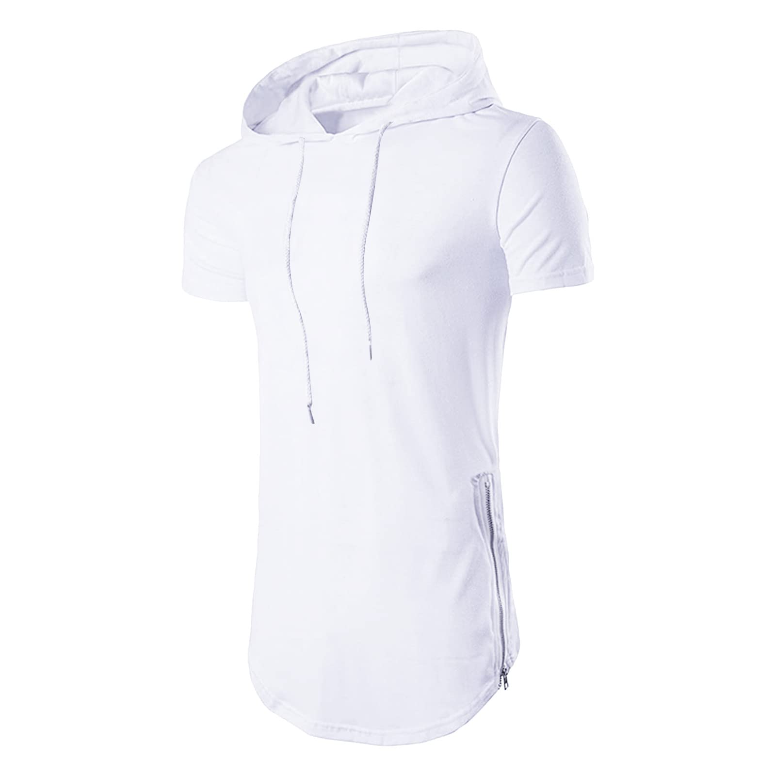 Trendy Vintage Purple Big Tall Men's Hooded Sleeveless Vest - Slim Fit Athletic Shirt Under $10 - Perfect for Gym, Running & Casual Wear