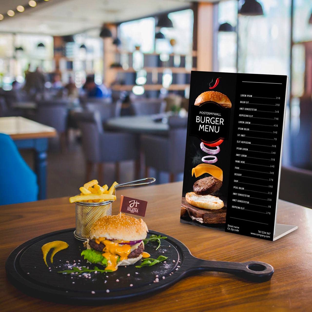 5 Pack Clear Acrylic Sign Holders 8.5x11 Inches - Vertical Slanted Back Plastic Stands for Flyers, Menus, Documents - Perfect for Restaurants, Retail Stores & Office Displays
