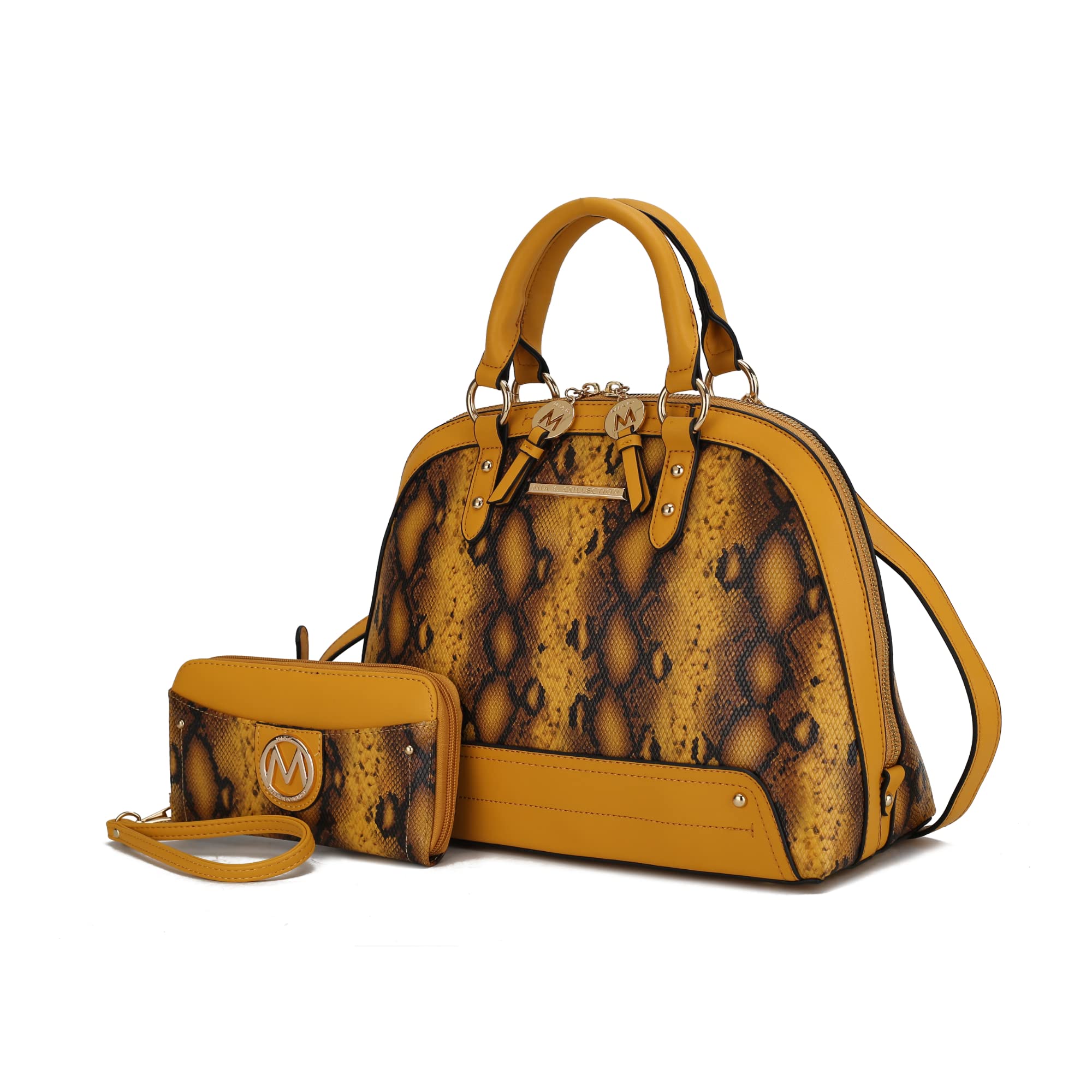MKF-SK-X582MS Frida Satchel and Wallet 2-Piece Set - Multicolor Crossbody Bag with Matching Wallet for Women | Perfect for Work, Travel & Everyday Use