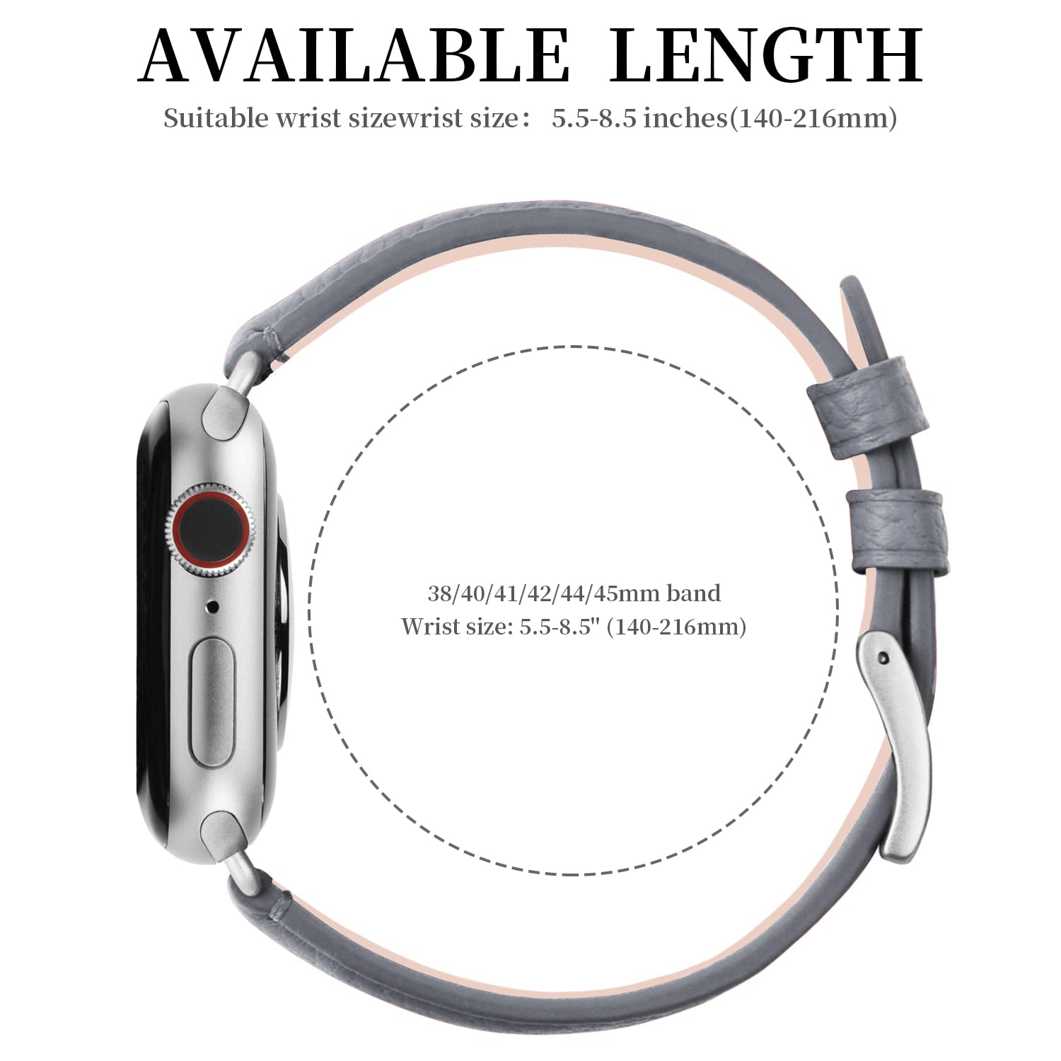 Premium Fullmosa Leather Bands for Apple Watch 38mm 40mm 41mm 42mm 44mm 45mm 49mm - Stylish Dressy iWatch Strap with Protective Case Compatible with Series 9/8/7/6/5/4/3/2/1/SE/Ultra - Perfect for Women's Fashion, Business Meetings & Everyday Wear
