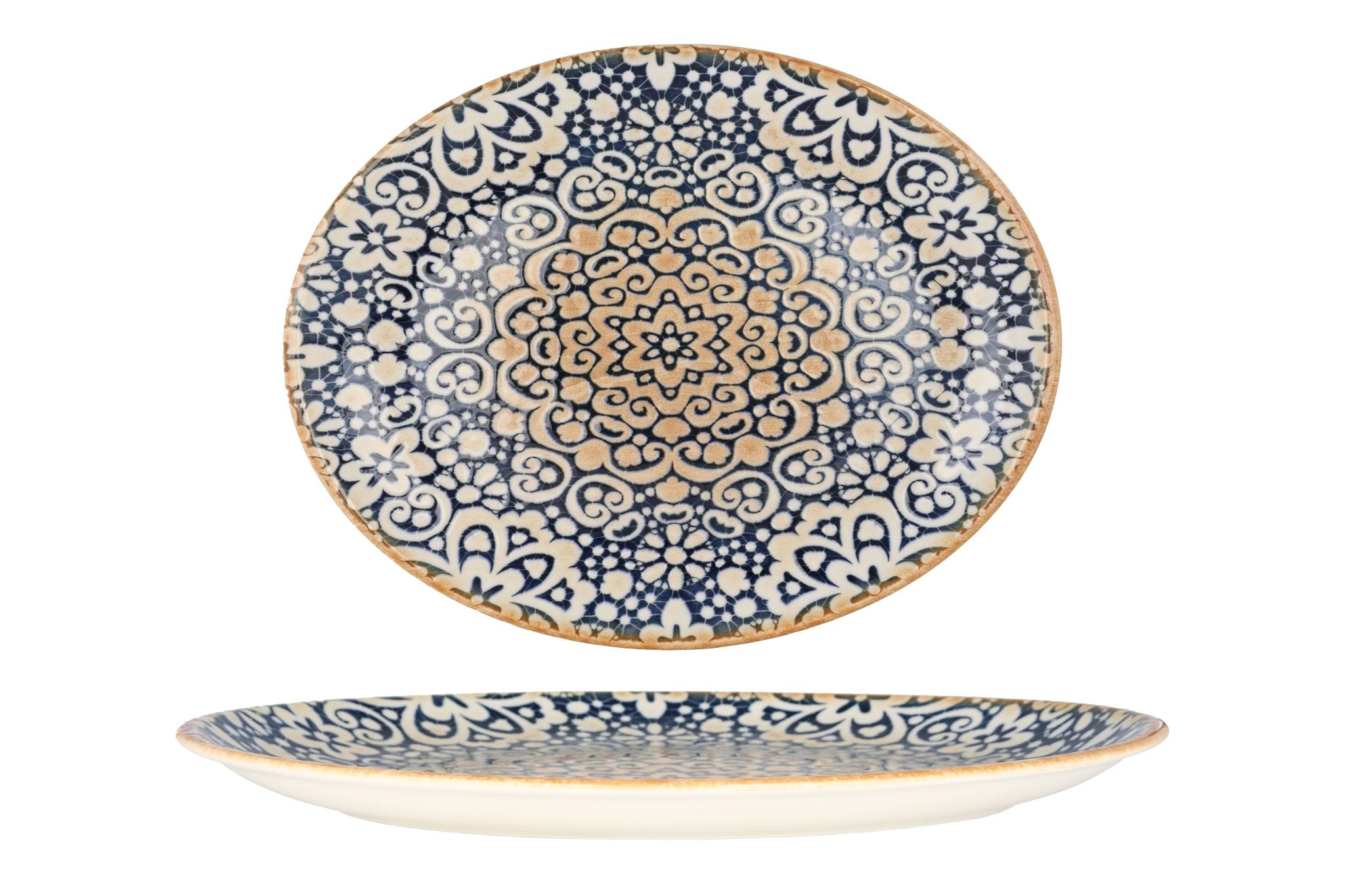 Alhambra Oval Serving Plate 31 cm - Elegant Dinnerware for Fine Dining, Buffets & Special Occasions