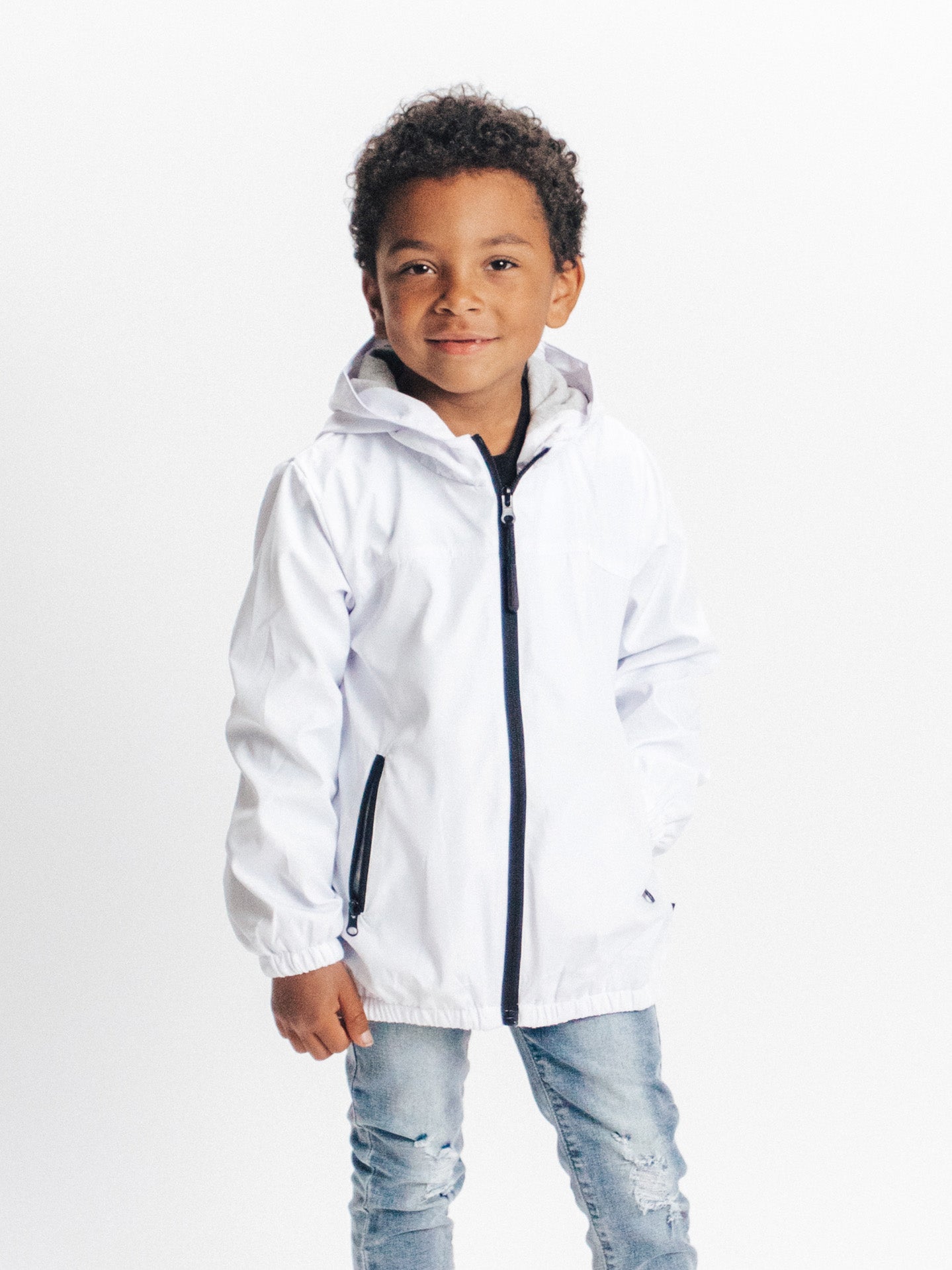 Men's Lightweight Windbreaker Jacket - White | Water-Resistant & Breathable Outdoor Shell for Running, Hiking & Travel