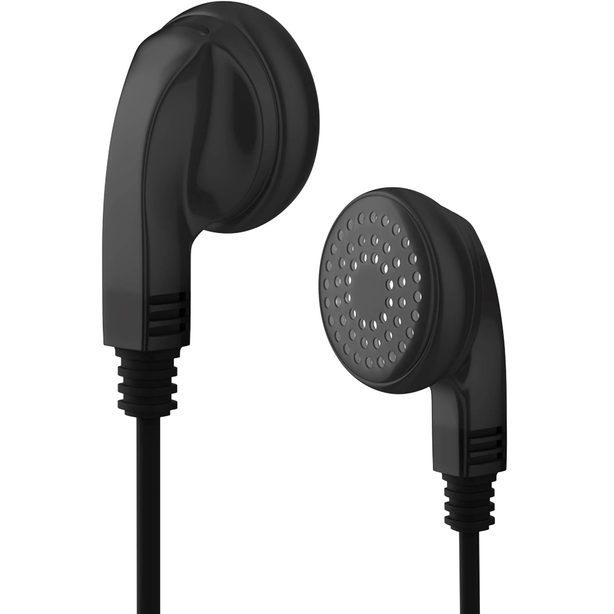 Bulk 1000 Pack Maeline 3.5mm Earphones with Headphone Plug - Wholesale Bundle in Black for Schools, Events, Gyms & Giveaways