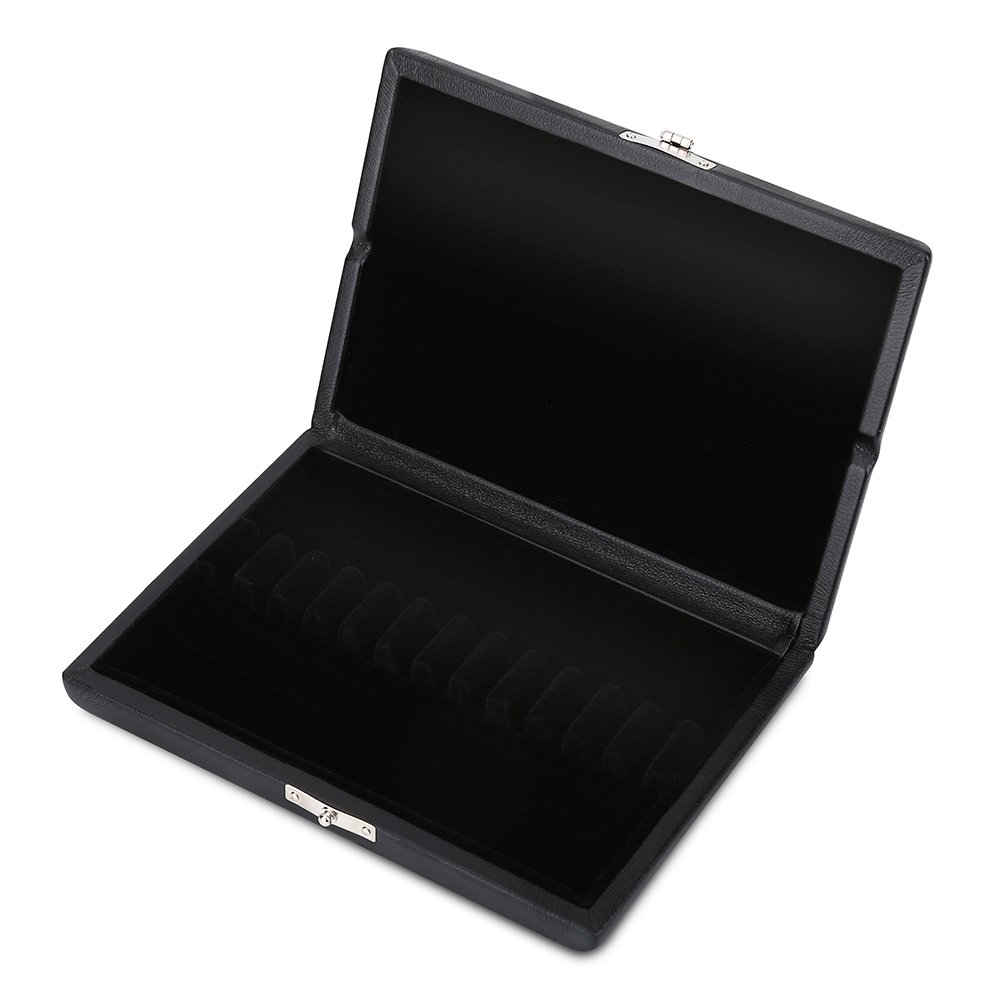 Premium Wood & PU Leather Oboe Reed Storage Case - 12-Piece Set with Protective Box | Perfect for Musicians, Band Students & Professional Oboe Players - Ideal for Travel, Practice & Performance Accessories