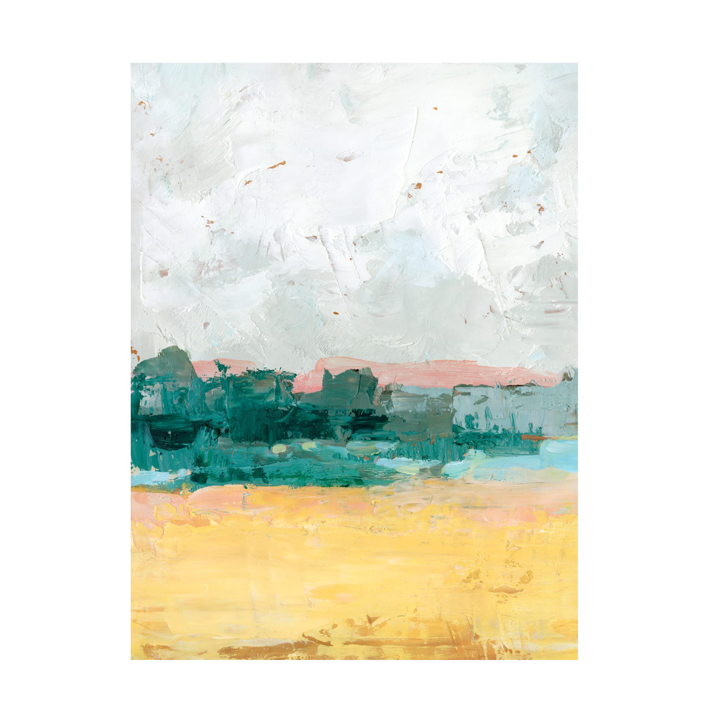 Trademark Fine Art 'Ochre Meadow I' Canvas Wall Art Print by Ethan Harper - Landscape Painting for Living Room, Bedroom & Office Decor