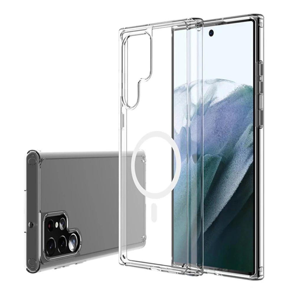 Samsung Galaxy S24 MagSafe Magnetic Wireless Charging Case - Fast Charging Phone Cover for iPhone 15/14/13 - Perfect for Travel, Work & Everyday Use