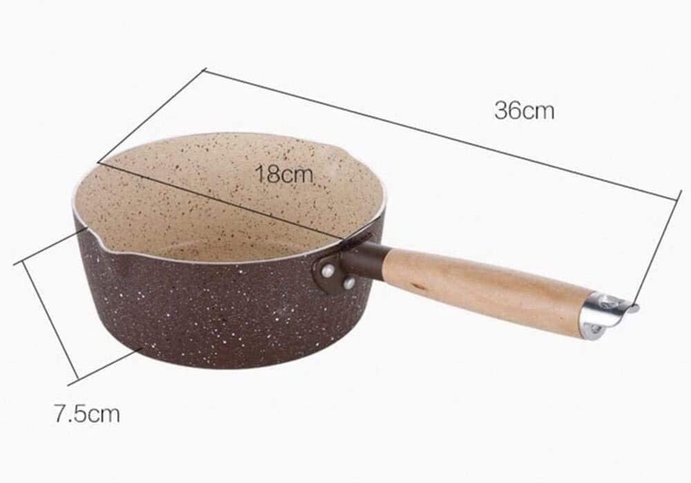 Non-Stick Maifan Stone Wok Stockpot with Dual Pour Spouts - Lightweight Saucepan for Cooking, Milk Heating & Dishwasher Safe - Perfect for Stir-Frying, Soup Making & Kitchen Use