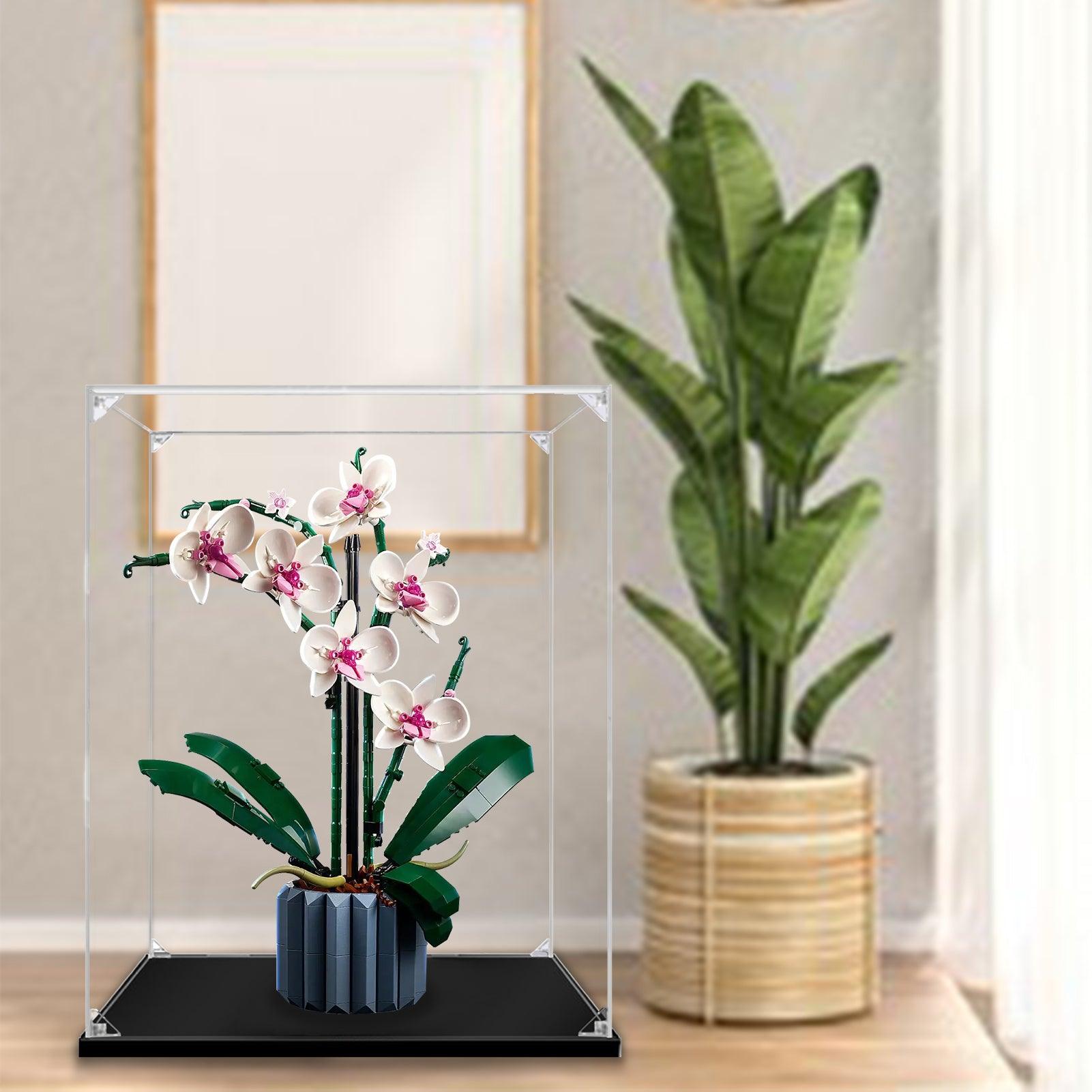 ICUANUTY Lego Display Case for Creator Orchid 10311 - Clear Acrylic Showcase Protector for Lego Flower Sets - Perfect for Home Decor, Office Display & Gift Protection