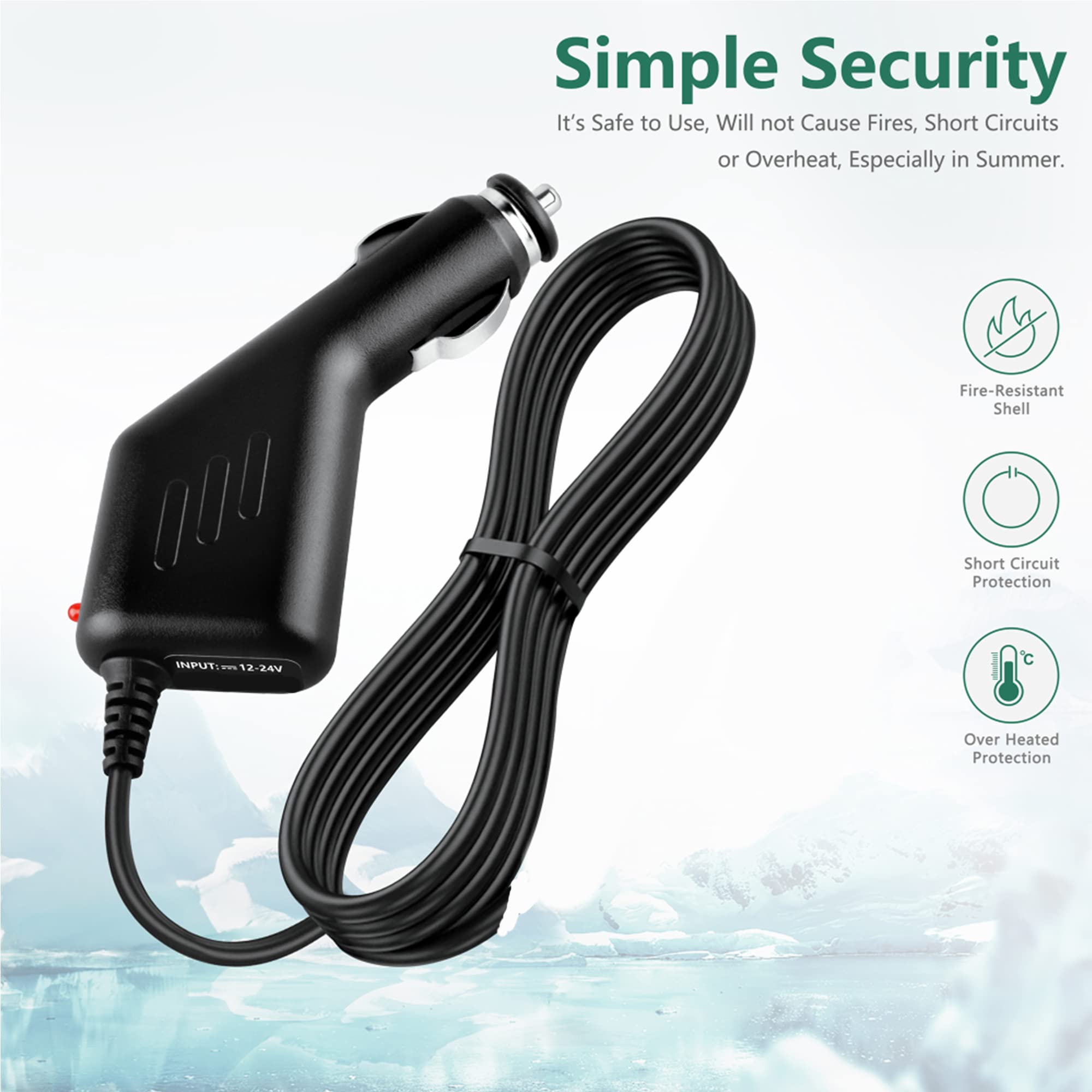 Universal DC Car Cigarette Lighter Power Adapter for Slingbox Sling Media Pro SB200-100 & SB260-100 - Perfect for Road Trips & In-Car Entertainment