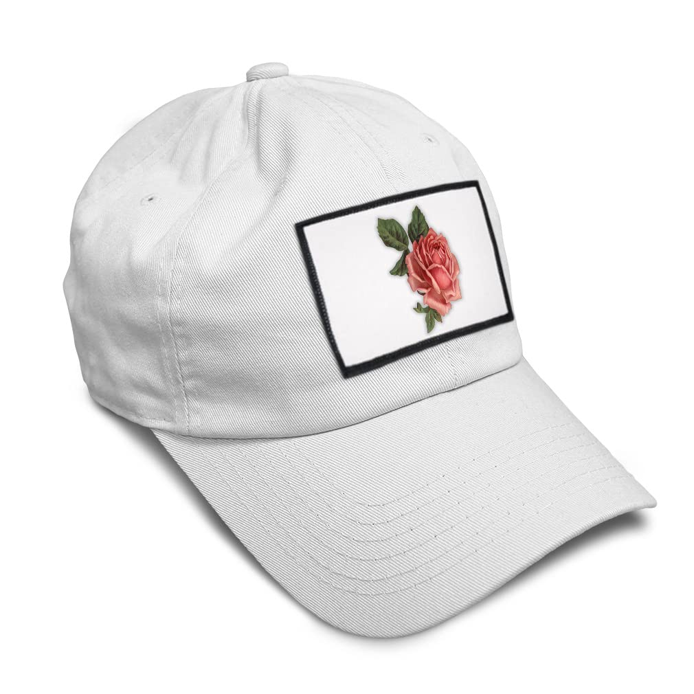 Vintage Rose Floral Baseball Cap - Soft Adjustable Hat for Women & Men - Perfect for Outdoor Activities, Gardening, and Casual Wear