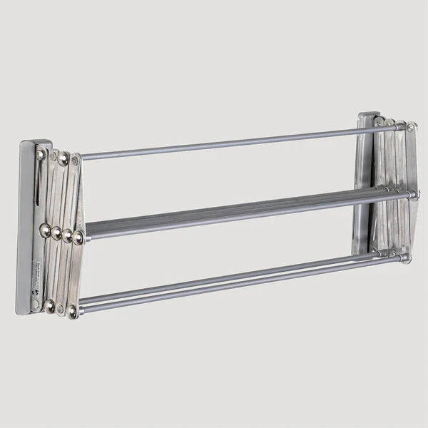 Smart Platinum Clothes Drying Rack - Adjustable Size for Laundry Room, Balcony & Small Spaces - Foldable & Space Saving Design