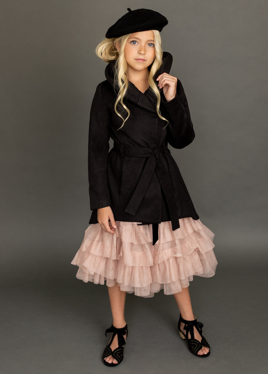 Geneva Petticoat Dress - Blush & Black Vintage Style Flared Skirt for Women | Perfect for Weddings, Parties & Retro Fashion