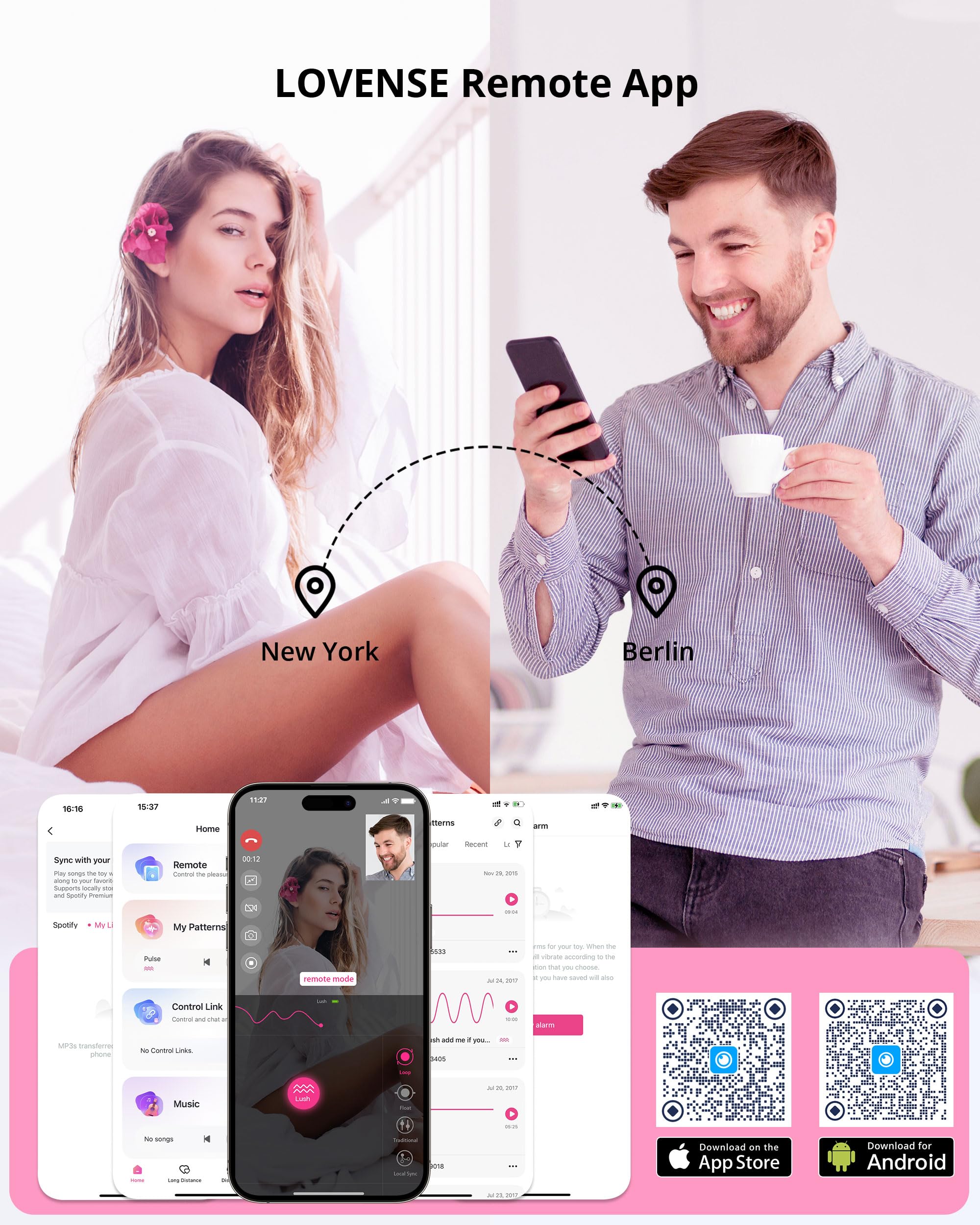 LOVENSE Lush G-Spot Vibrator with Remote Control - Bluetooth App Controlled Egg Vibrator for Women - Wireless Rechargeable Adult Toy for Couples Long Distance Play - Perfect for Romantic Nights & Solo Pleasure