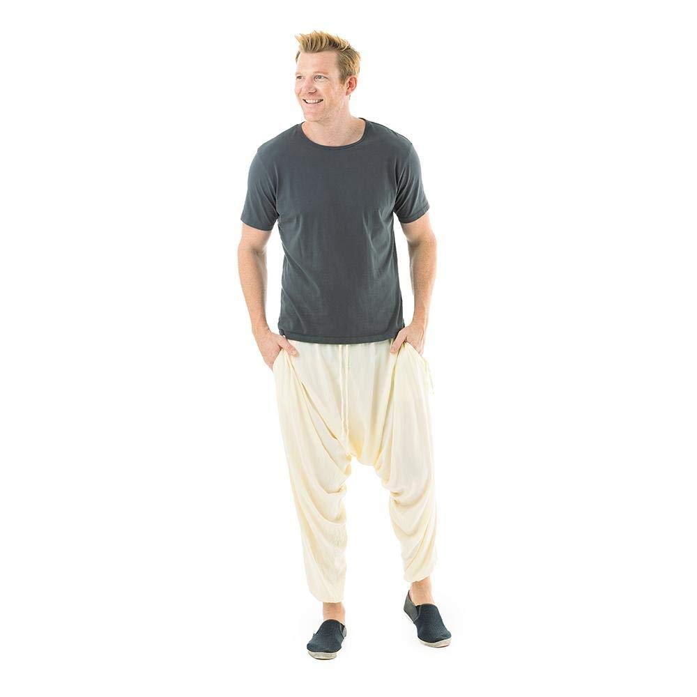 **Boho Harem Pants for Women - Loose Lightweight Cotton Summer Pants with Pockets | Casual Beachwear & Yoga Pants for Travel & Lounge**