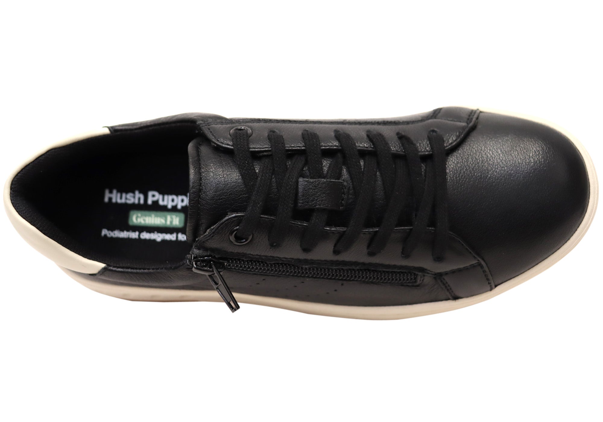 Hush Puppies Women's Spin Comfortable Leather Lace-Up Walking Shoes for Work, Travel & Everyday Wear