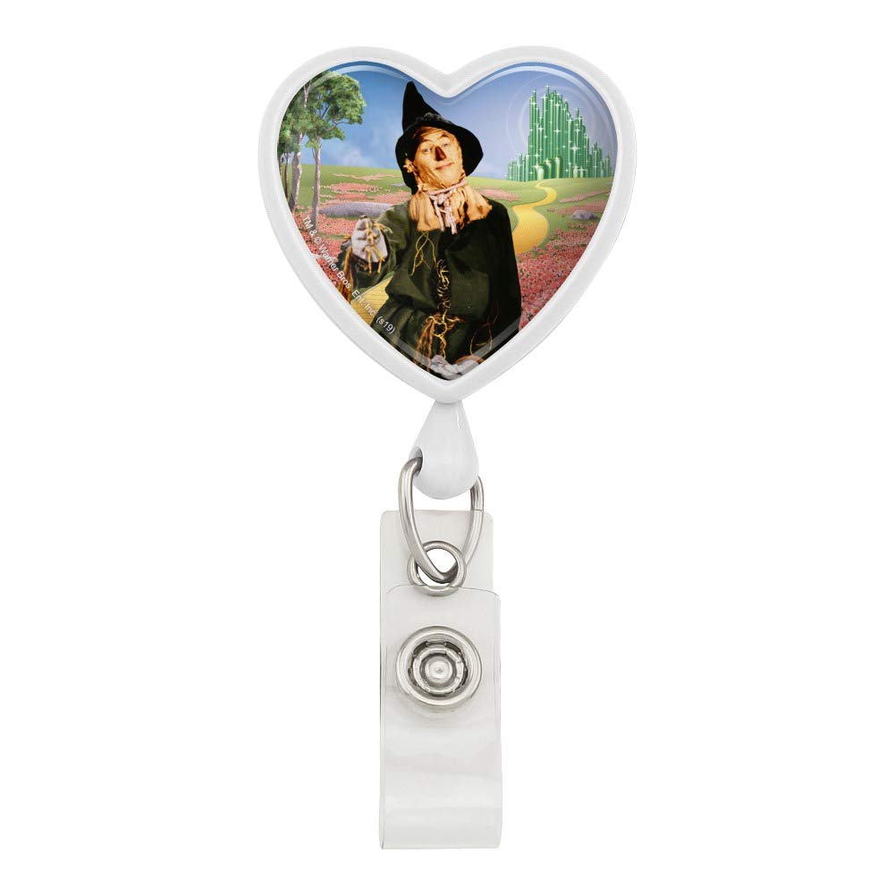 Wizard of Oz Scarecrow Heart Lanyard - Retractable Badge Reel with ID Card Holder for Teachers, Nurses & Event Staff - Perfect for Conventions, Hospitals & Workplaces