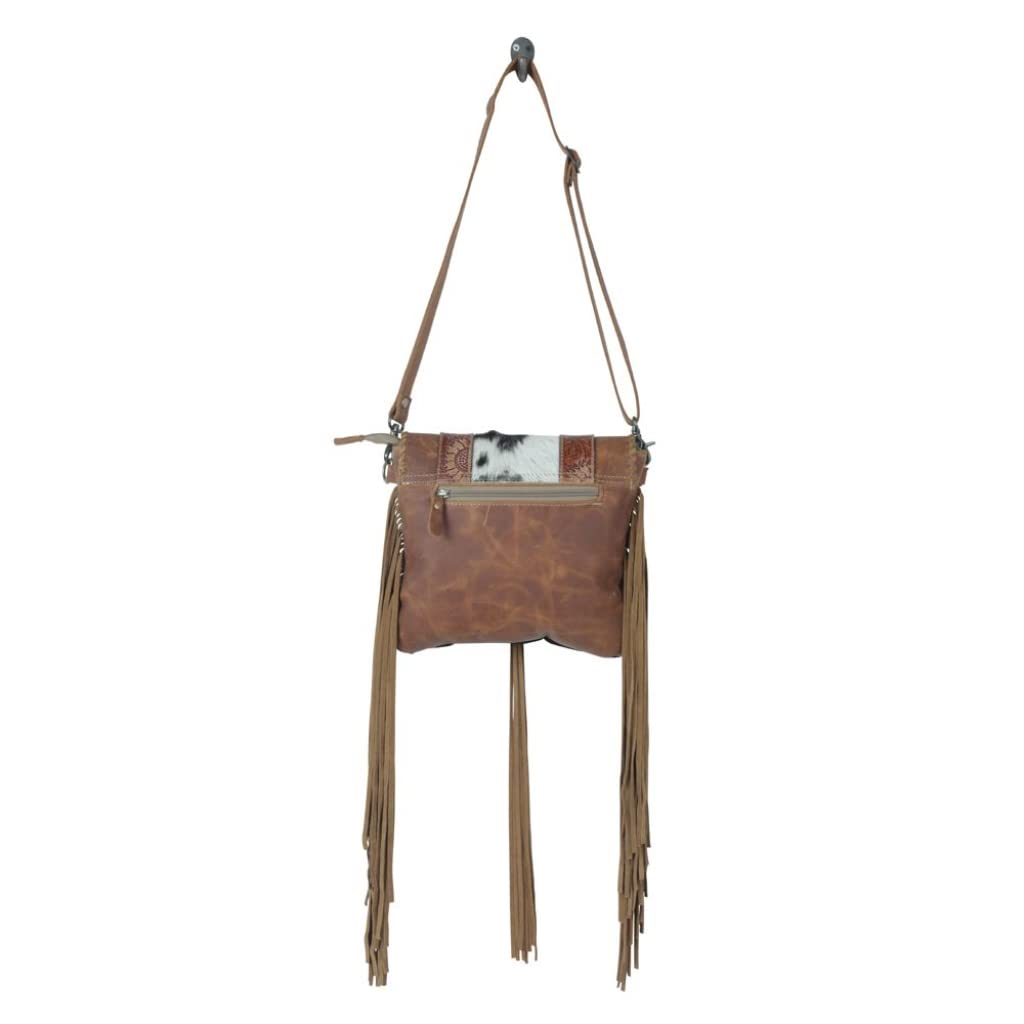 Myra Bag Propinquity Genuine Leather & Hairon Crossbody Bag S-5235 - Stylish Women's Purse for Work, Travel & Everyday Use