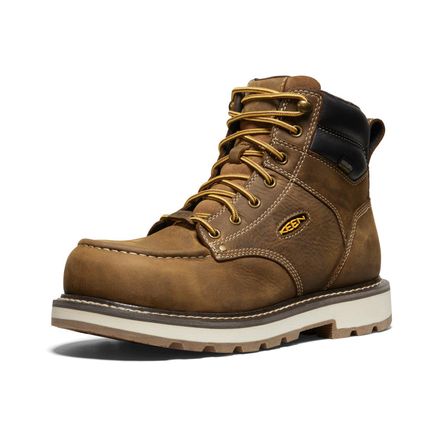 Men's Cincinnati 6 Waterproof 90° Heel Work Boot with Carbon Toe - Belgian/Sandshell - Durable Safety Boots for Construction, Outdoor & Heavy Duty Work